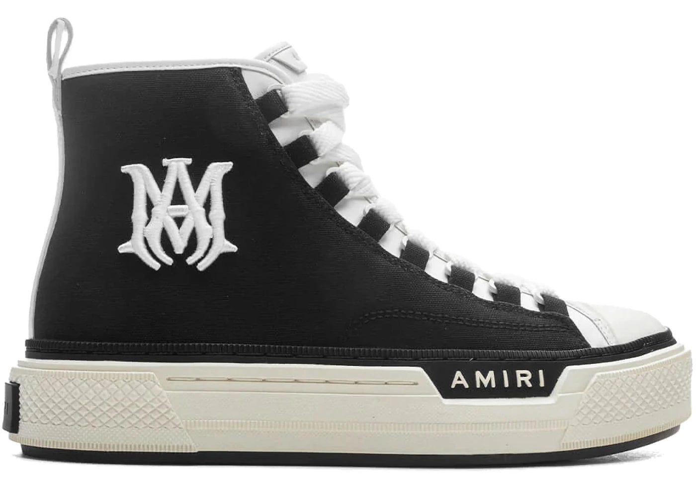 Amiri M.A. Logo Court High Black White