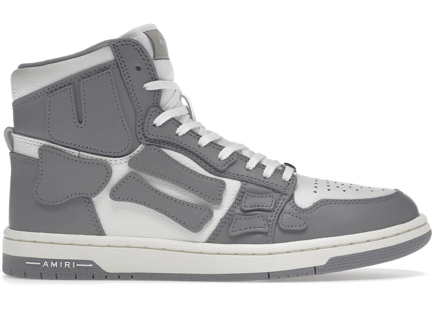 Amiri Skel Top Hi Grey White