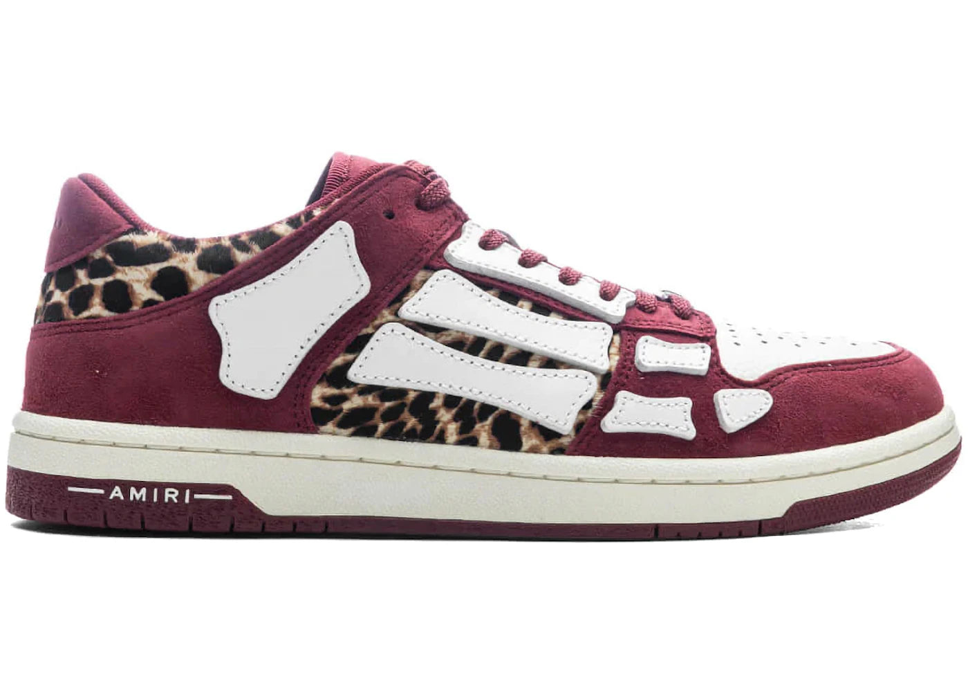 Amiri Skel Top Low Burgundy Leopard