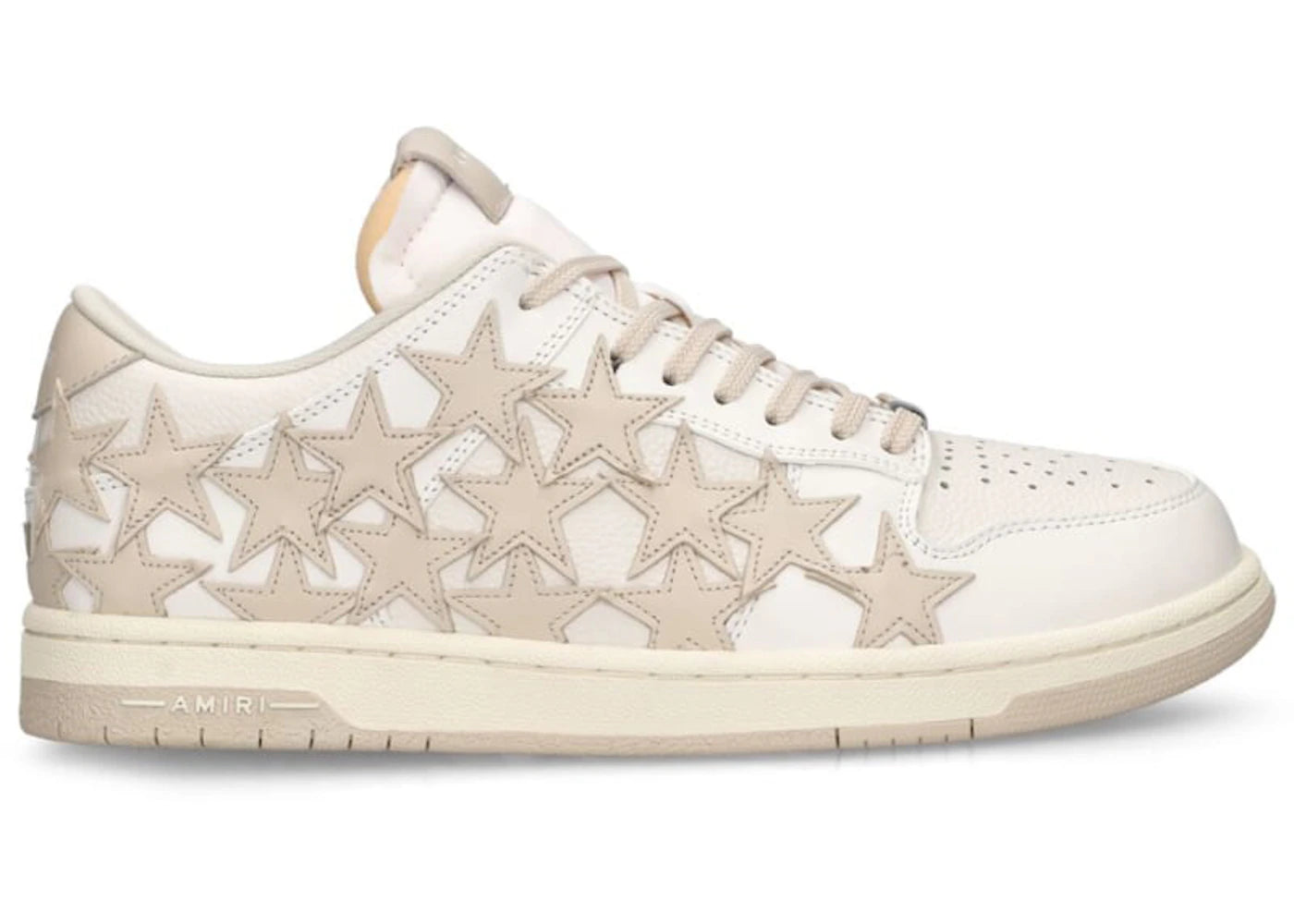 Amiri Stars Low Top White Beige