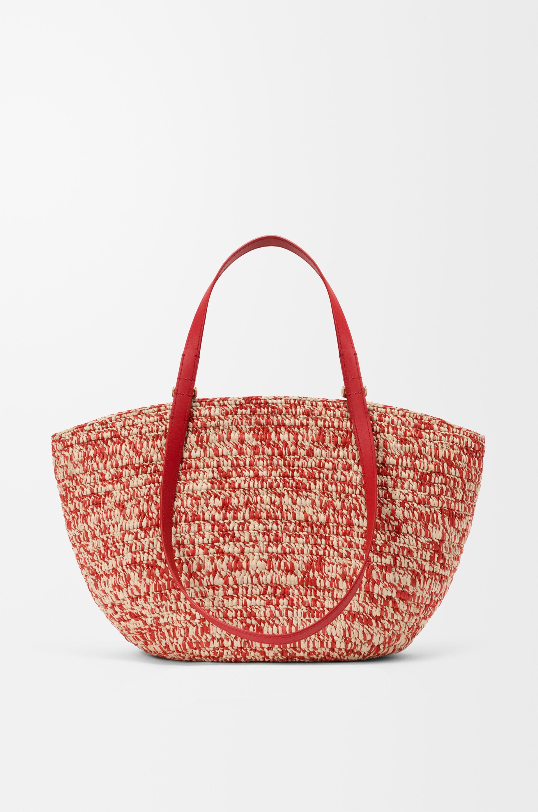 Loewe Medium Eclipse basket in raffia and calfskin