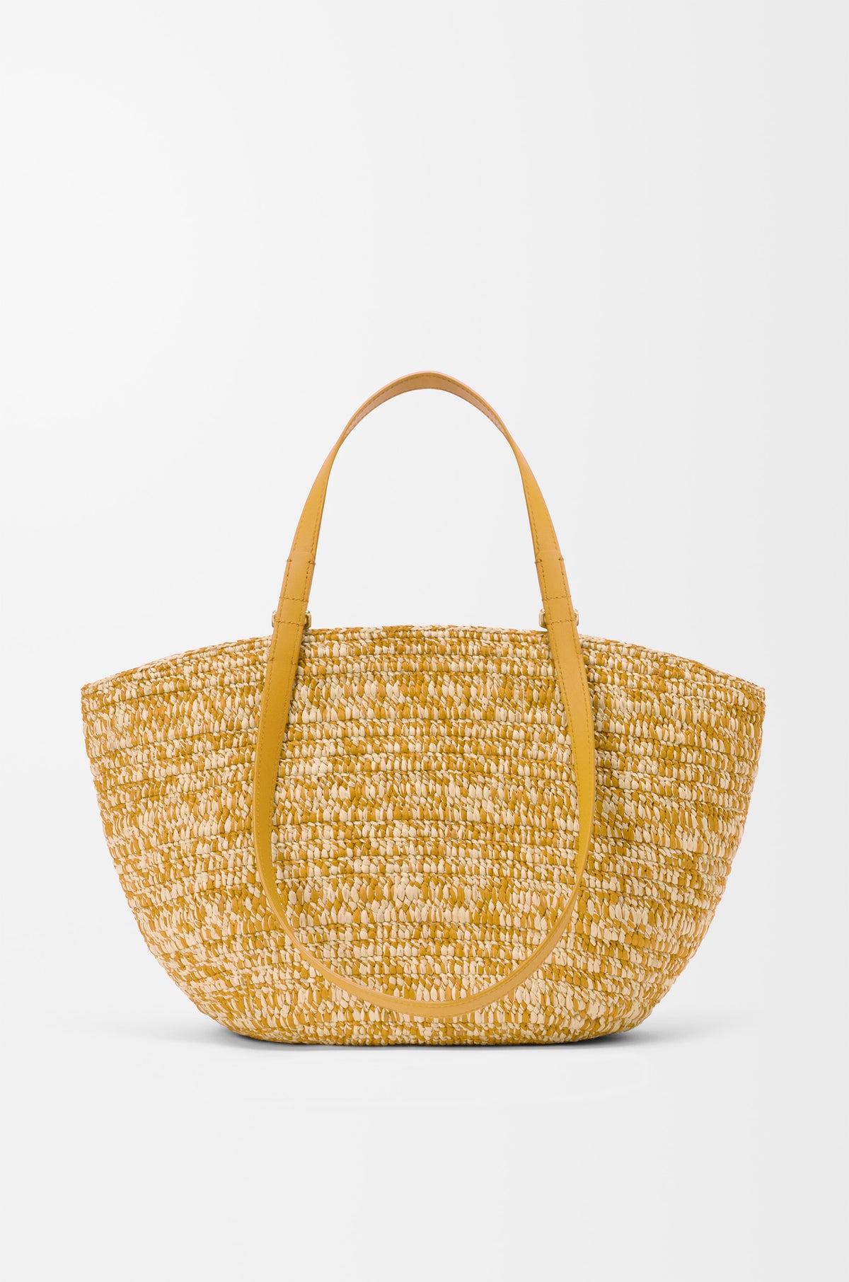 Loewe Medium Eclipse basket in raffia and calfskin