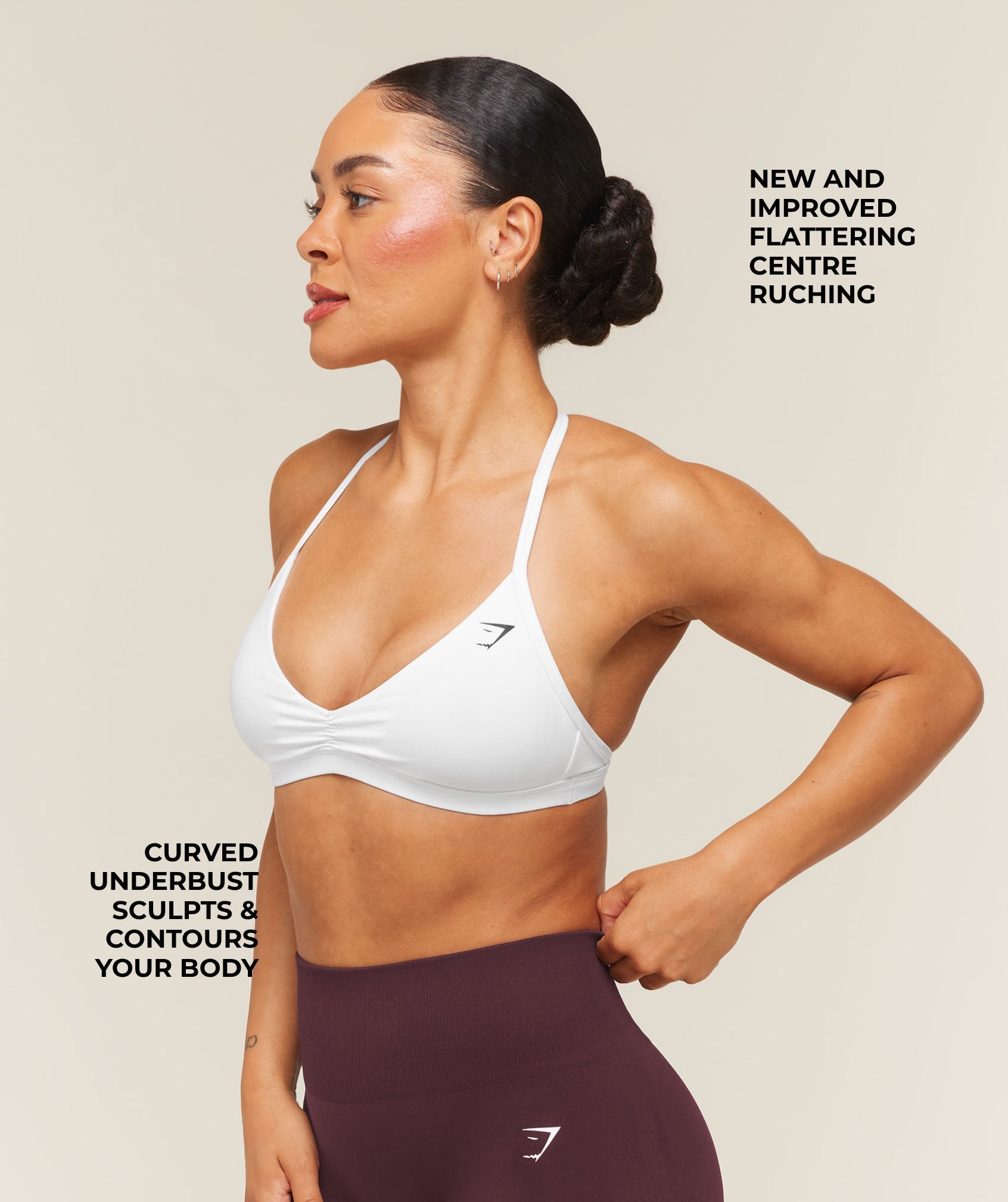 Women's Gymshark Minimal Sports Bra 2.0 White