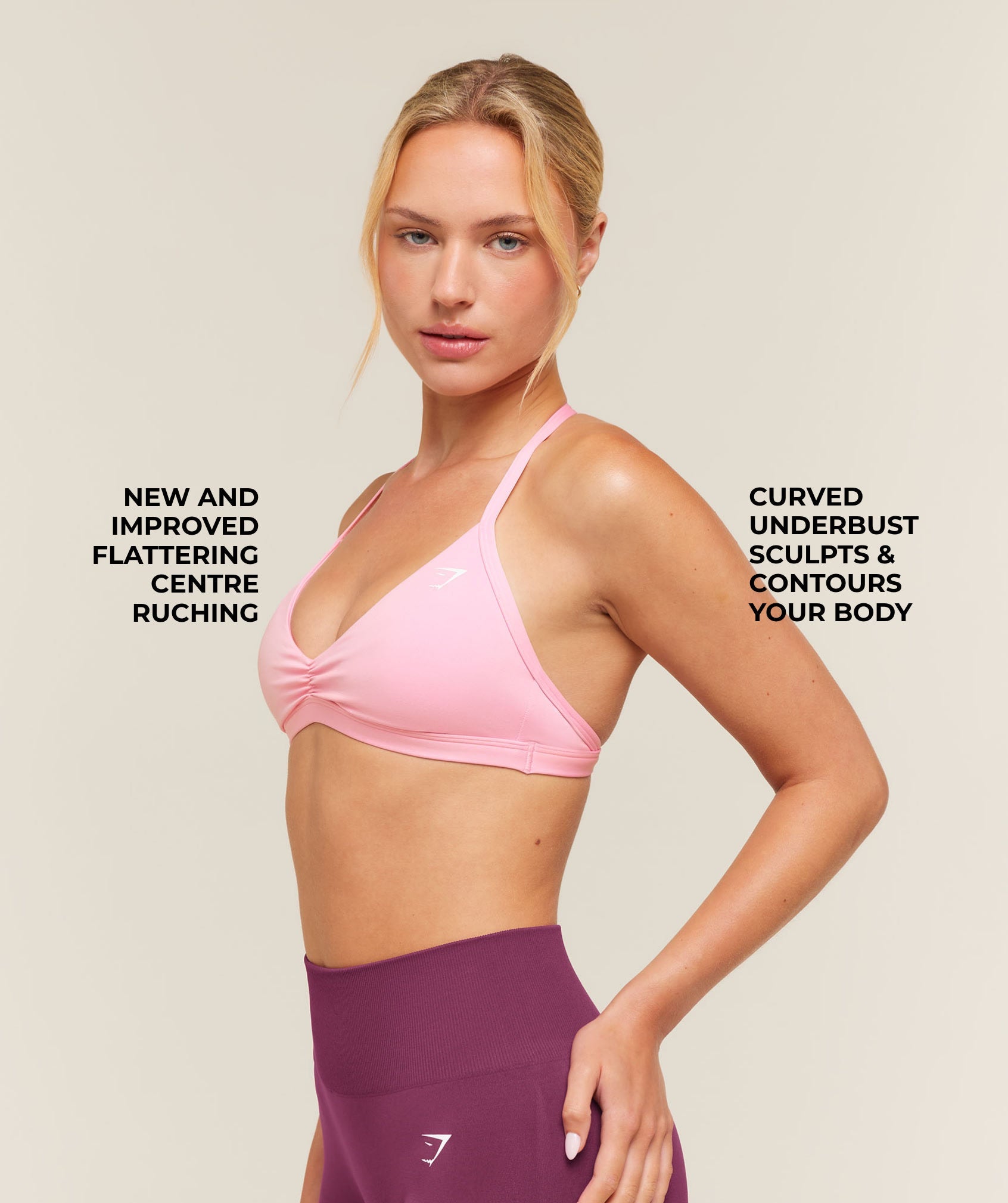 Women's Gymshark Minimal Sports Bra 2.0 Poise Pink