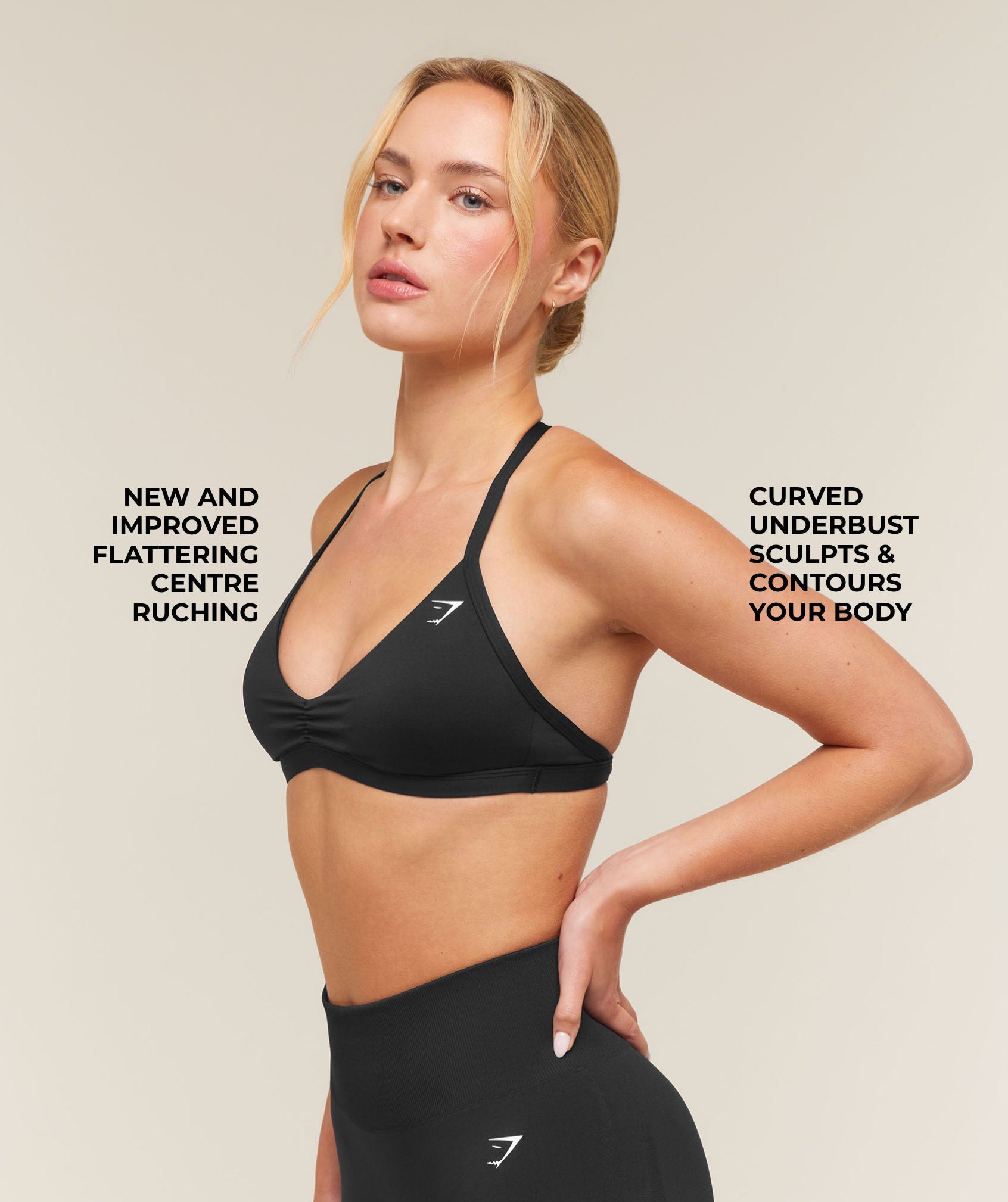 Women's Gymshark Minimal Sports Bra 2.0 Black