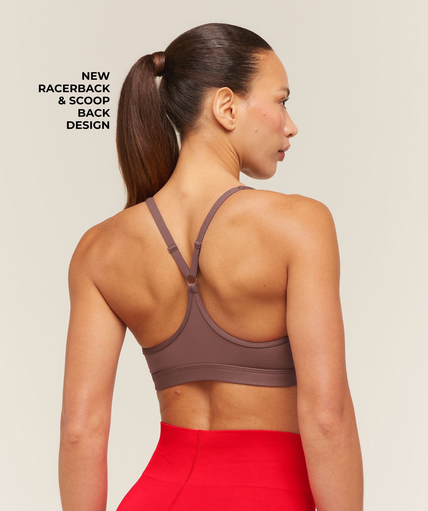 Women's Gymshark Ruched Sports Bra 2.0 Espresso Brown