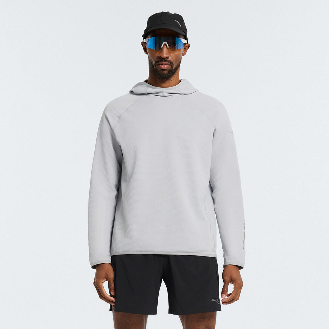 Men's ANTA Run Long Sleeve Hoodie - Black