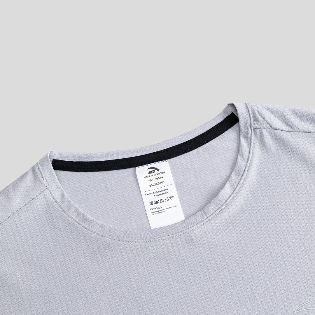 Men's ANTA Run Short-Sleeve Tee - Gray