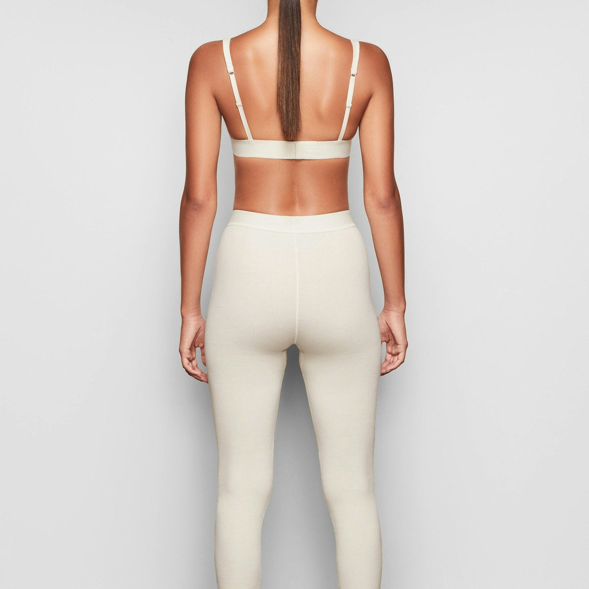 Skims Cotton Rib Legging Bone