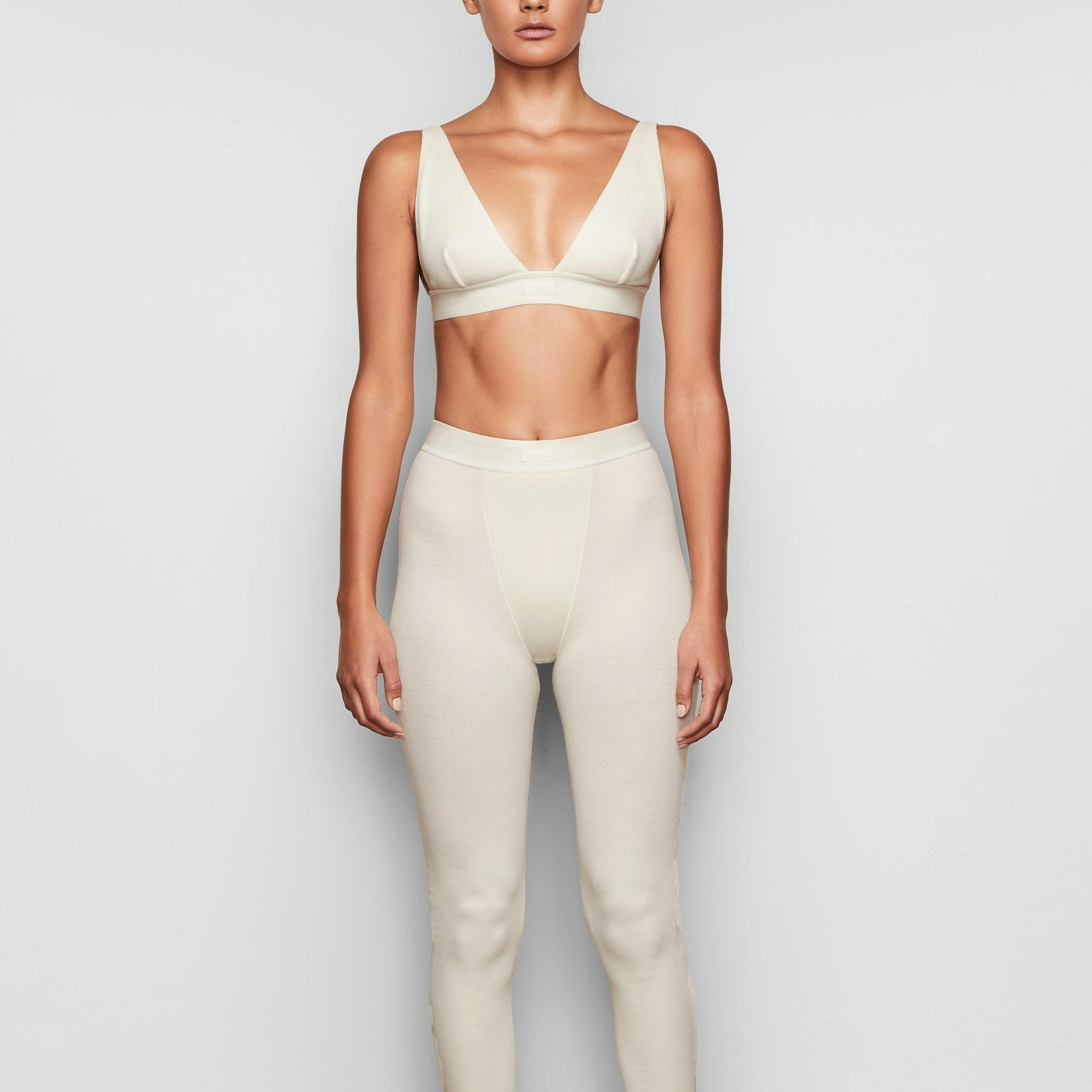 Skims Cotton Rib Legging Bone