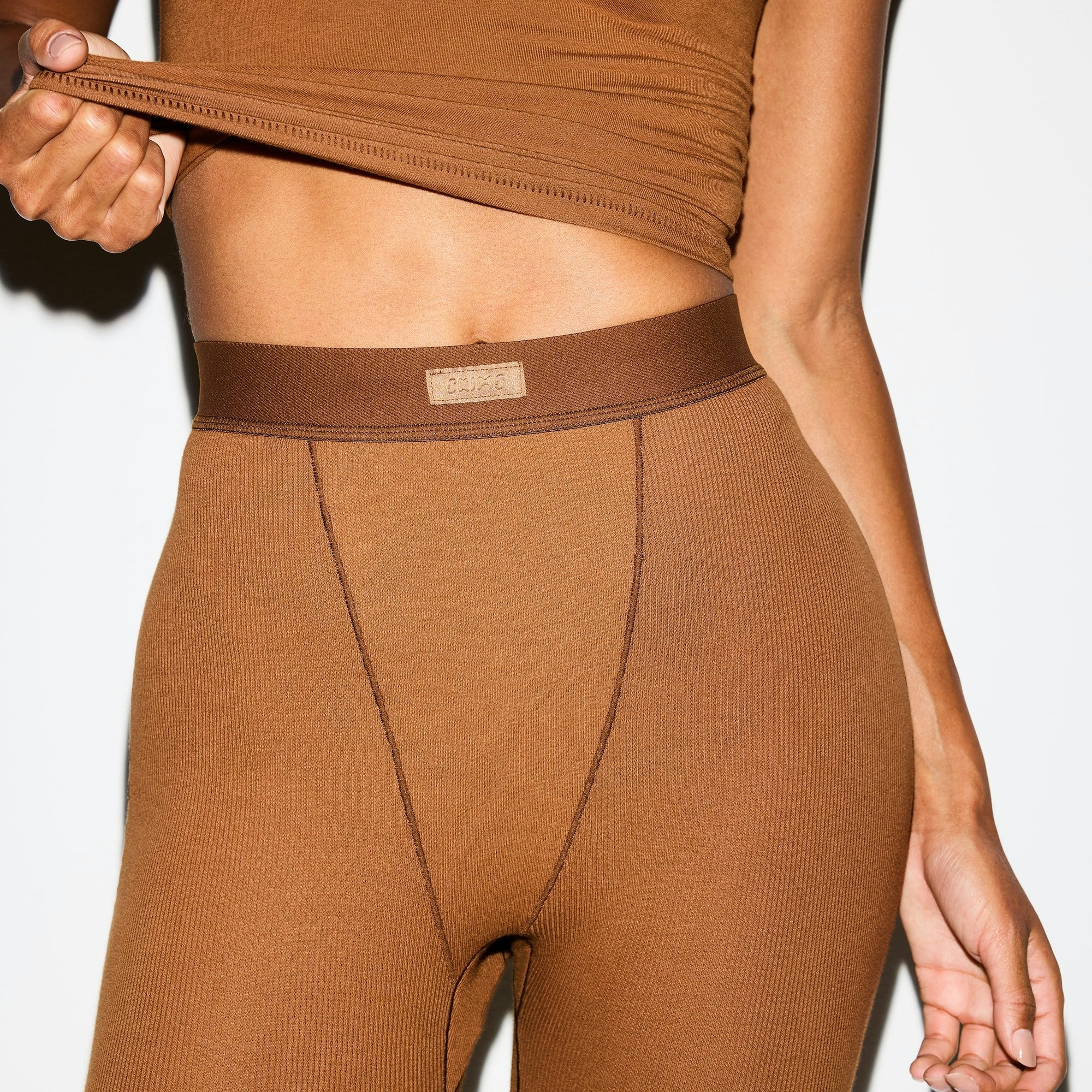 Skims Cotton Rib Legging Chai