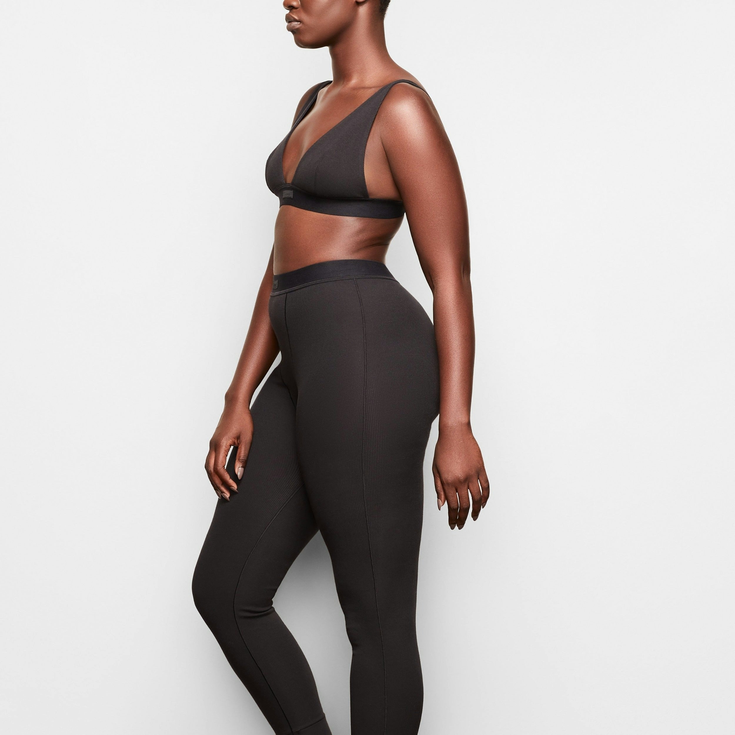 Skims Cotton Rib Legging Soot