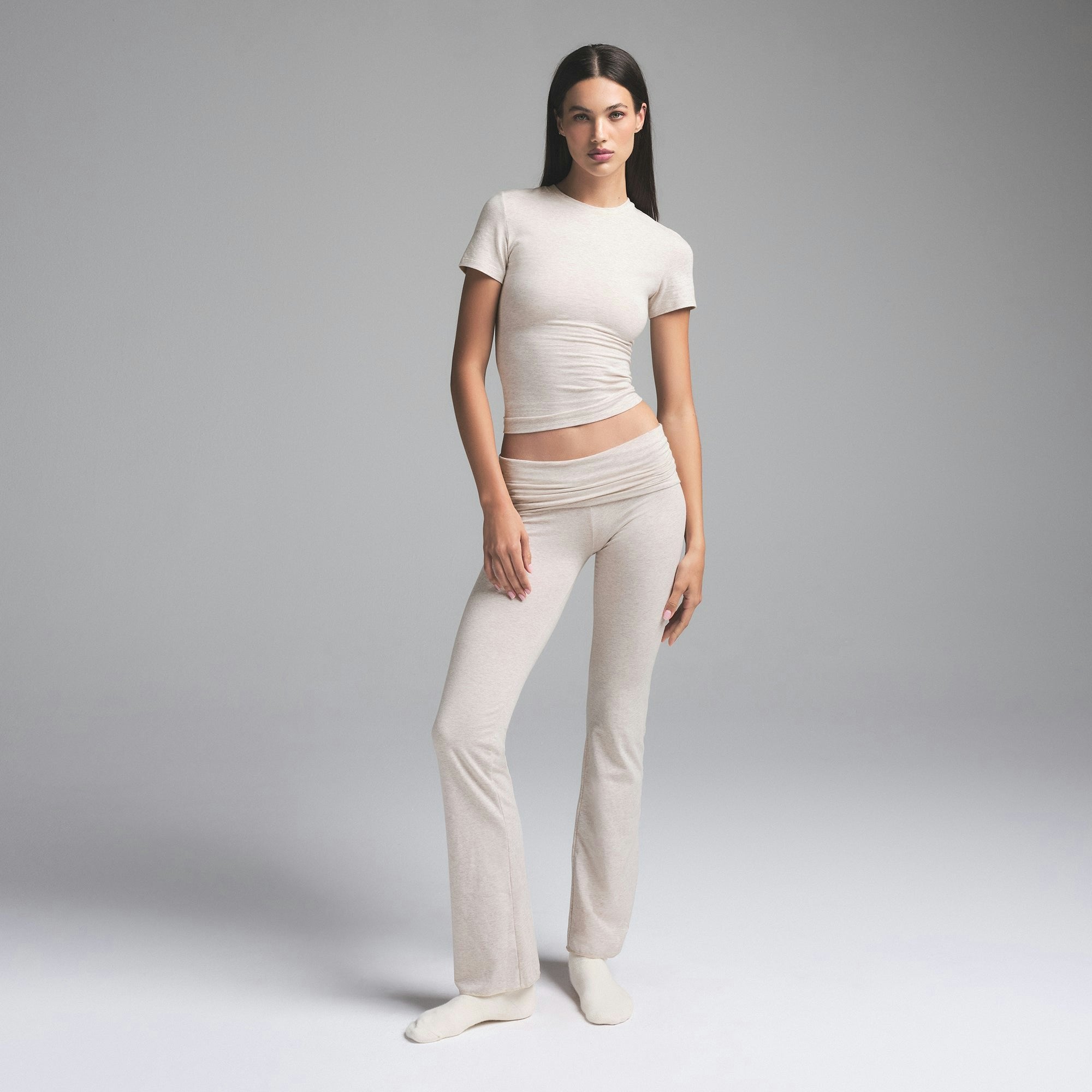 COTTON JERSEY FOLDOVER PANT