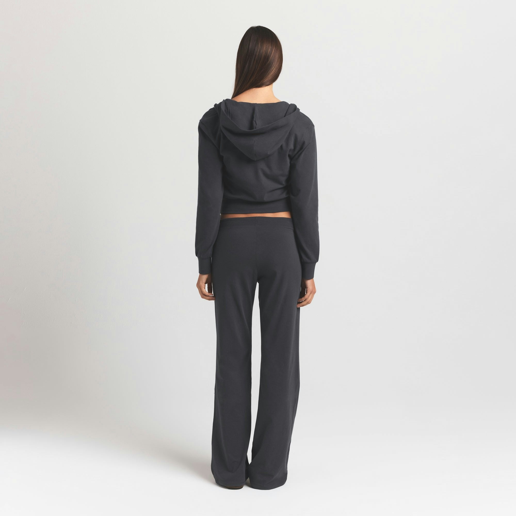 Skims Cotton Jersey Straight Leg Pant Ash
