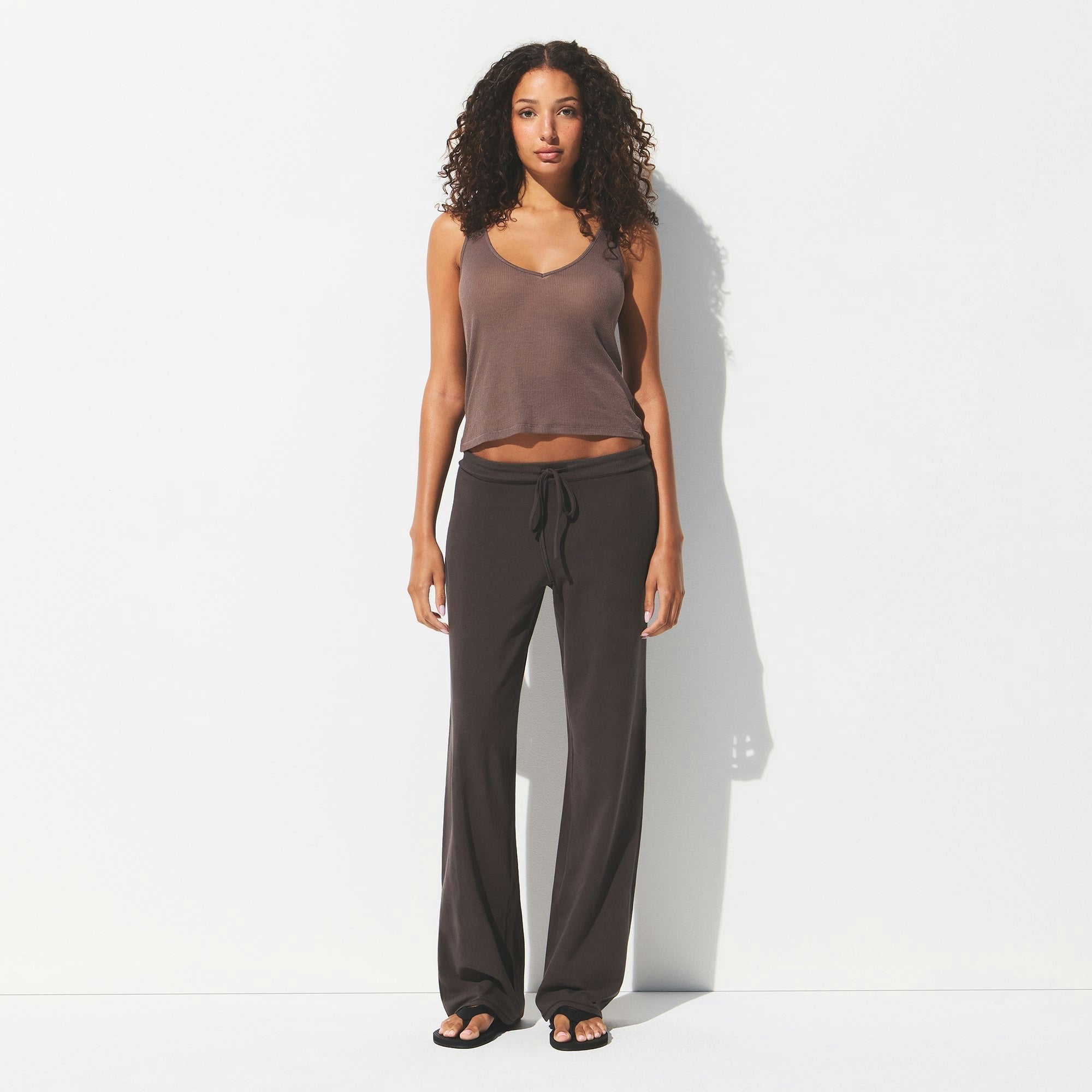 COTTON JERSEY STRAIGHT LEG PANT