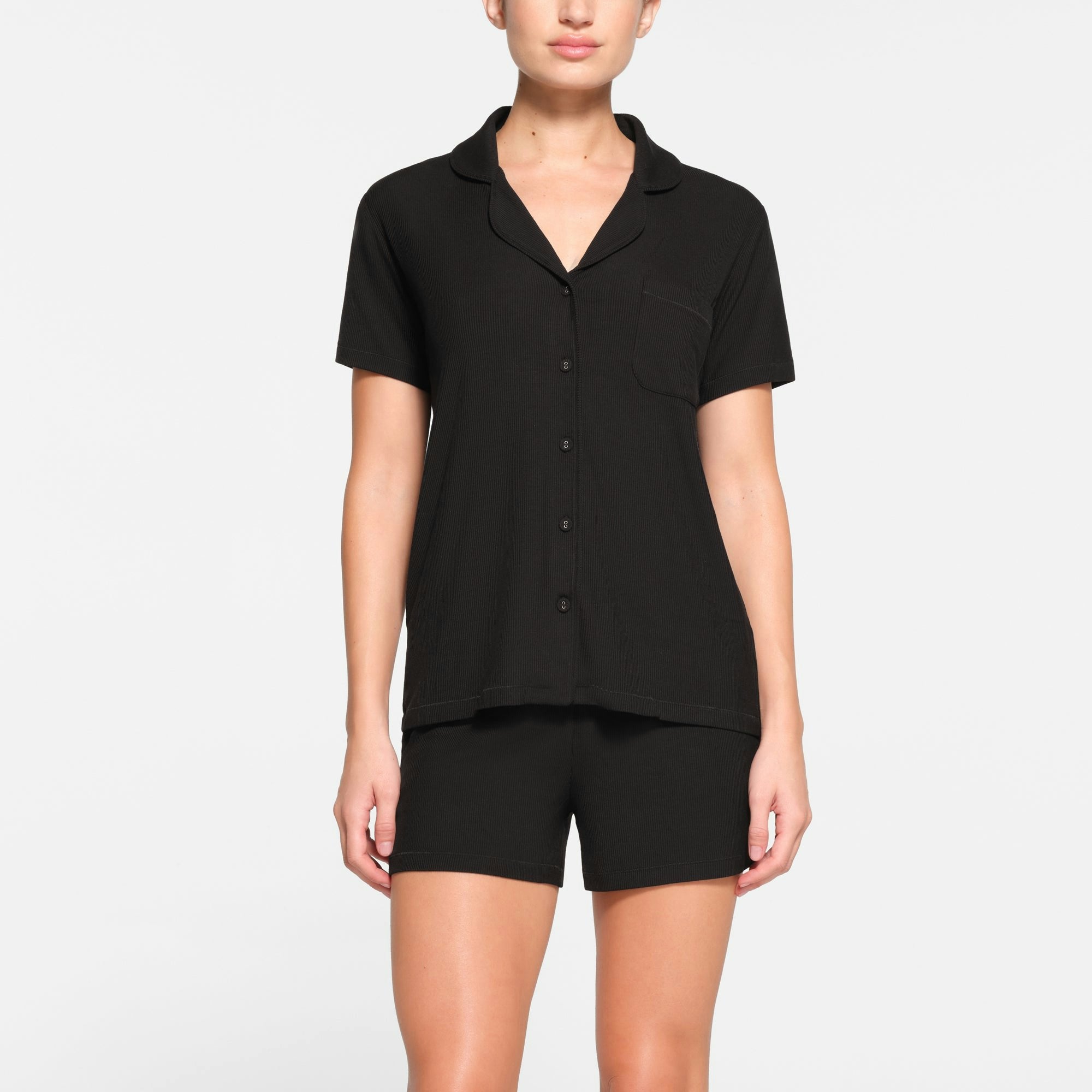Skims Soft Lounge Short Sleep Set Onyx