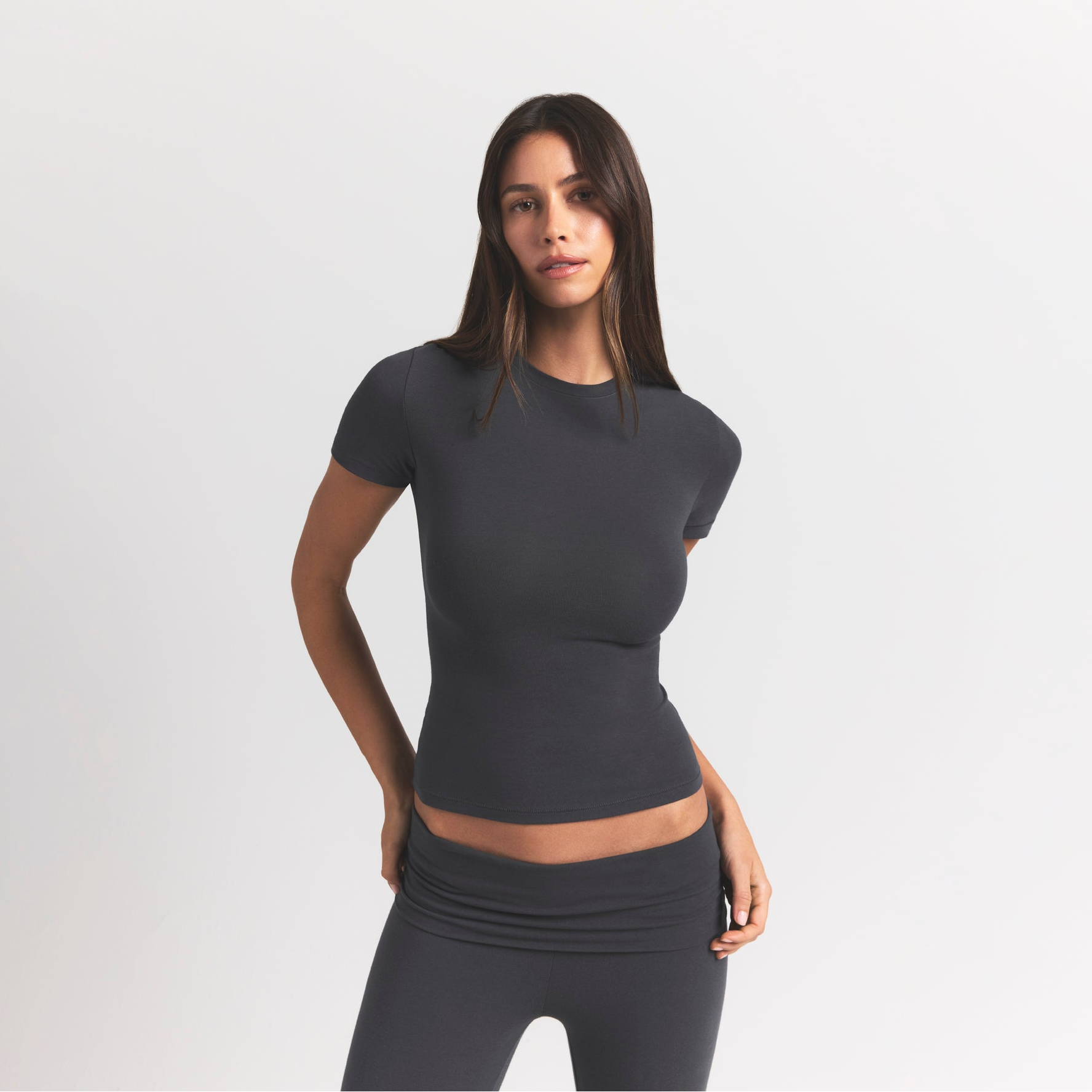 Skims Cotton Jersey T-Shirt Ash