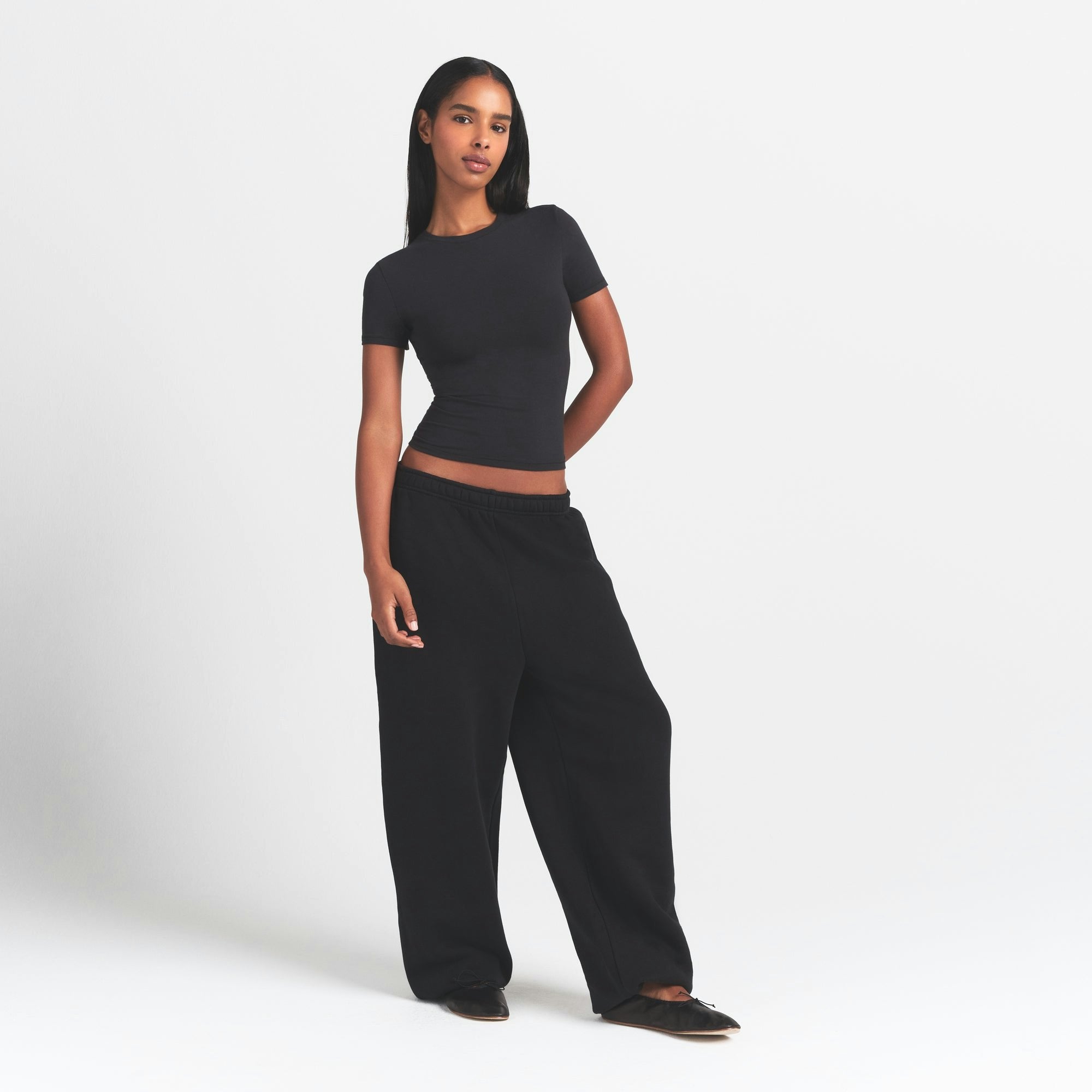 Skims Cotton Jersey T-Shirt Soot