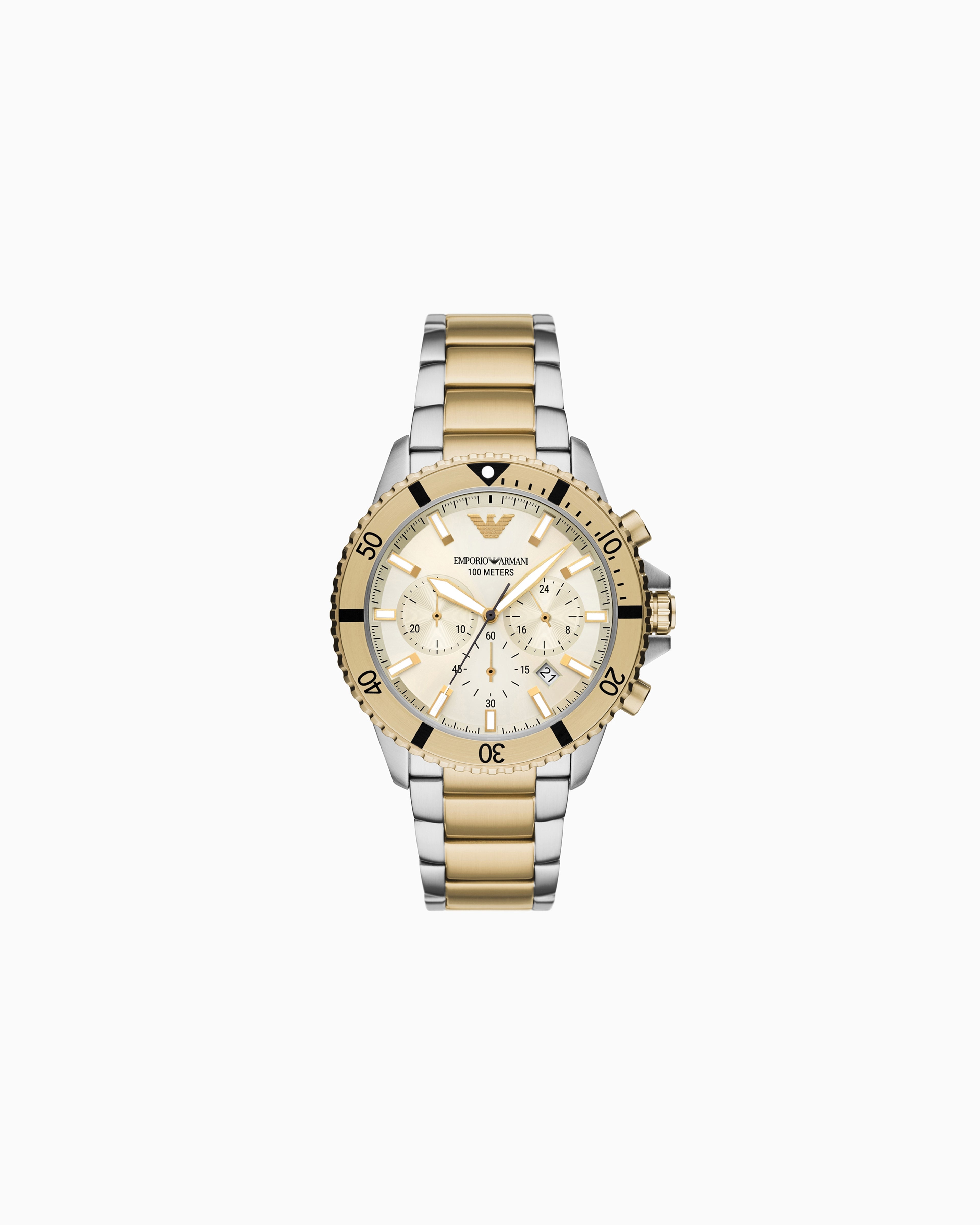 Emporio Armani World Explorer Chronograph Two-Tone Stainless Steel Watch