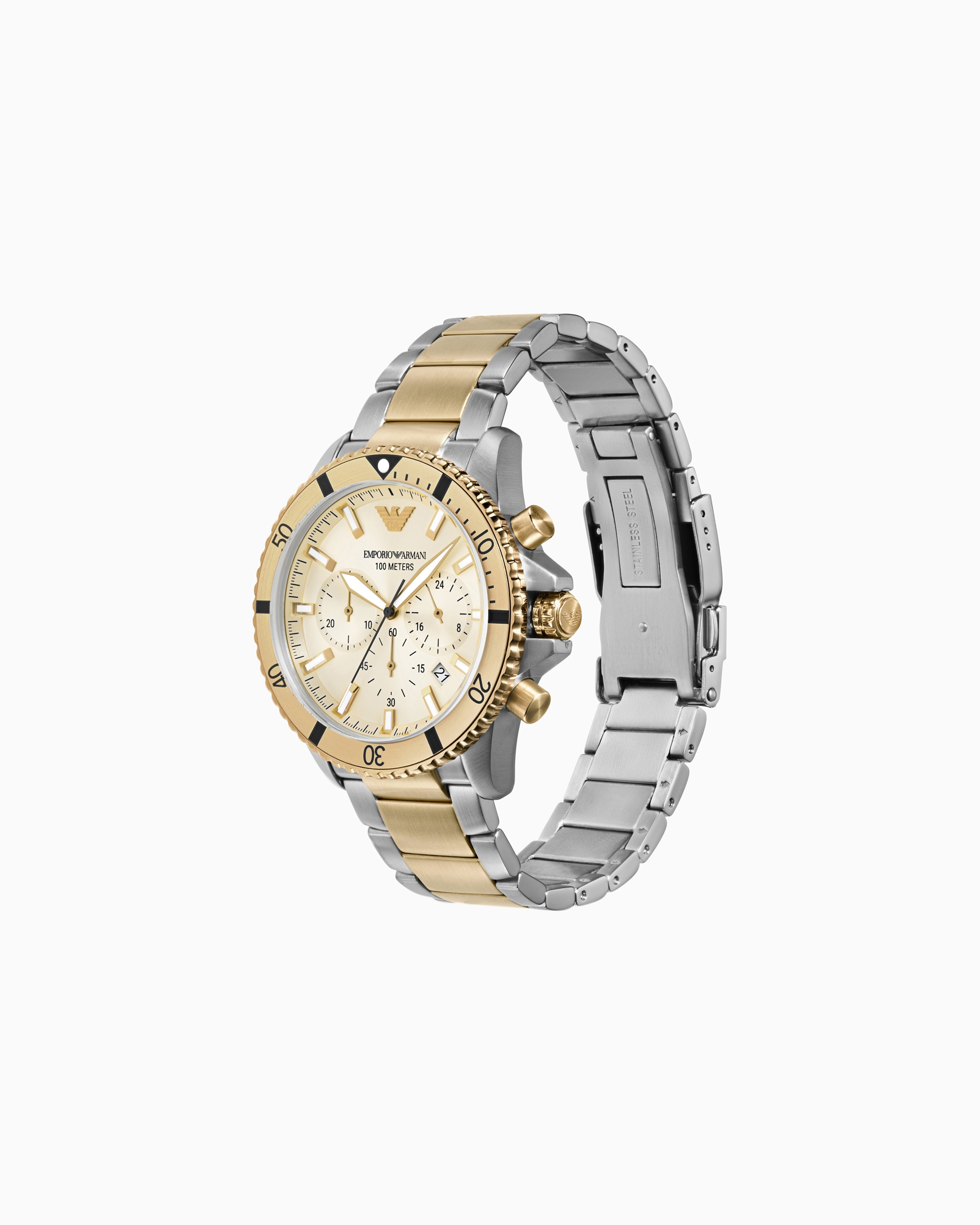 Emporio Armani World Explorer Chronograph Two-Tone Stainless Steel Watch