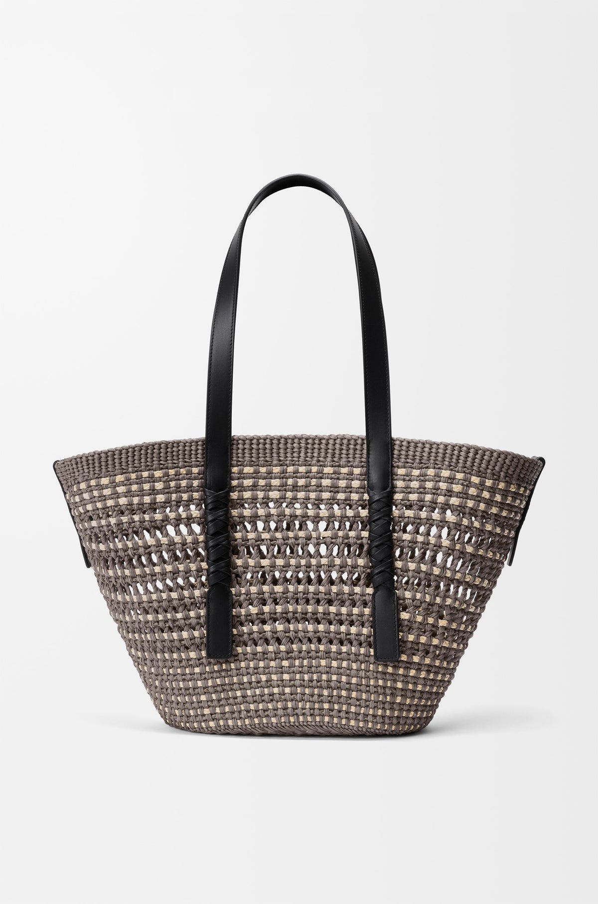 Loewe Medium Braid basket in iraca palm and calfskin