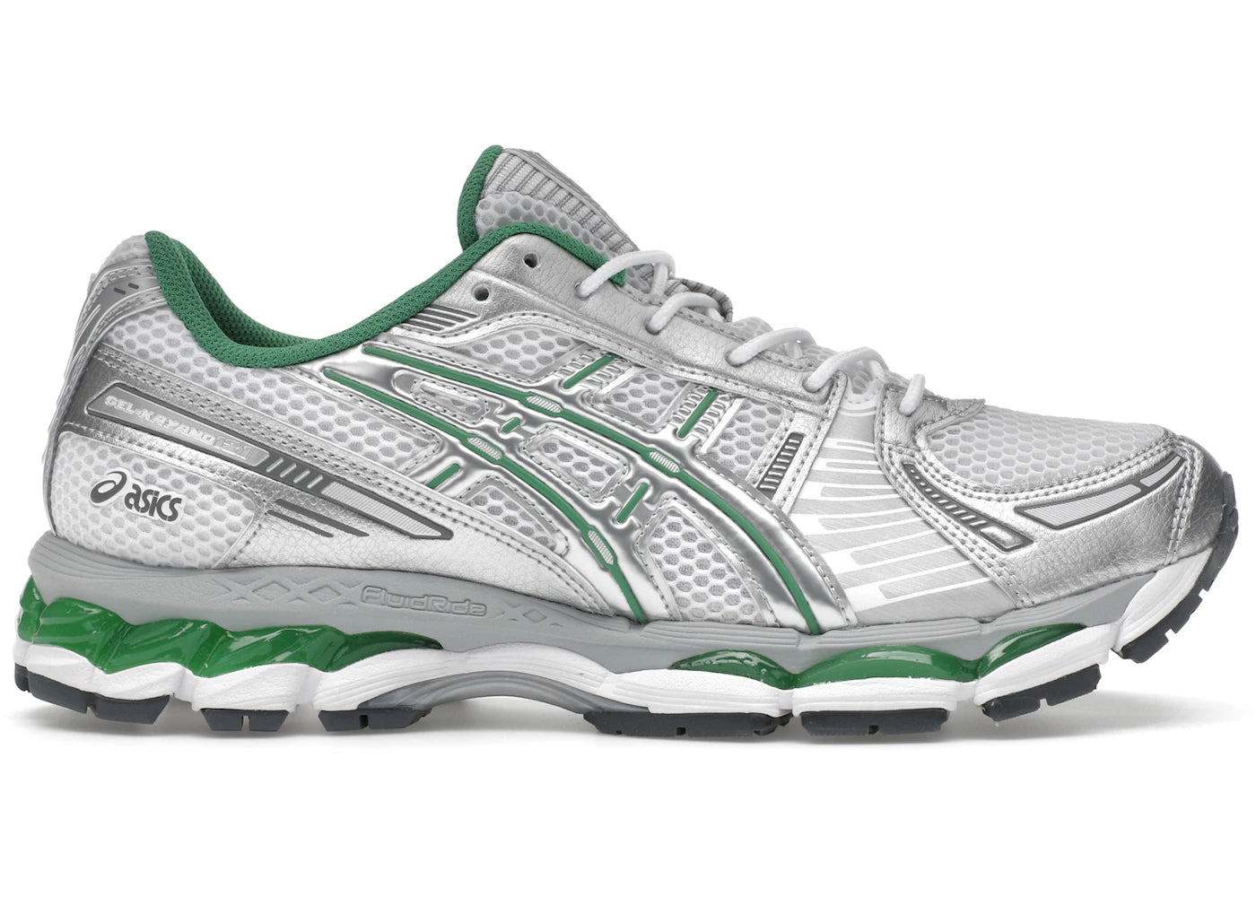 asics gel-kayano 12.1 silver green