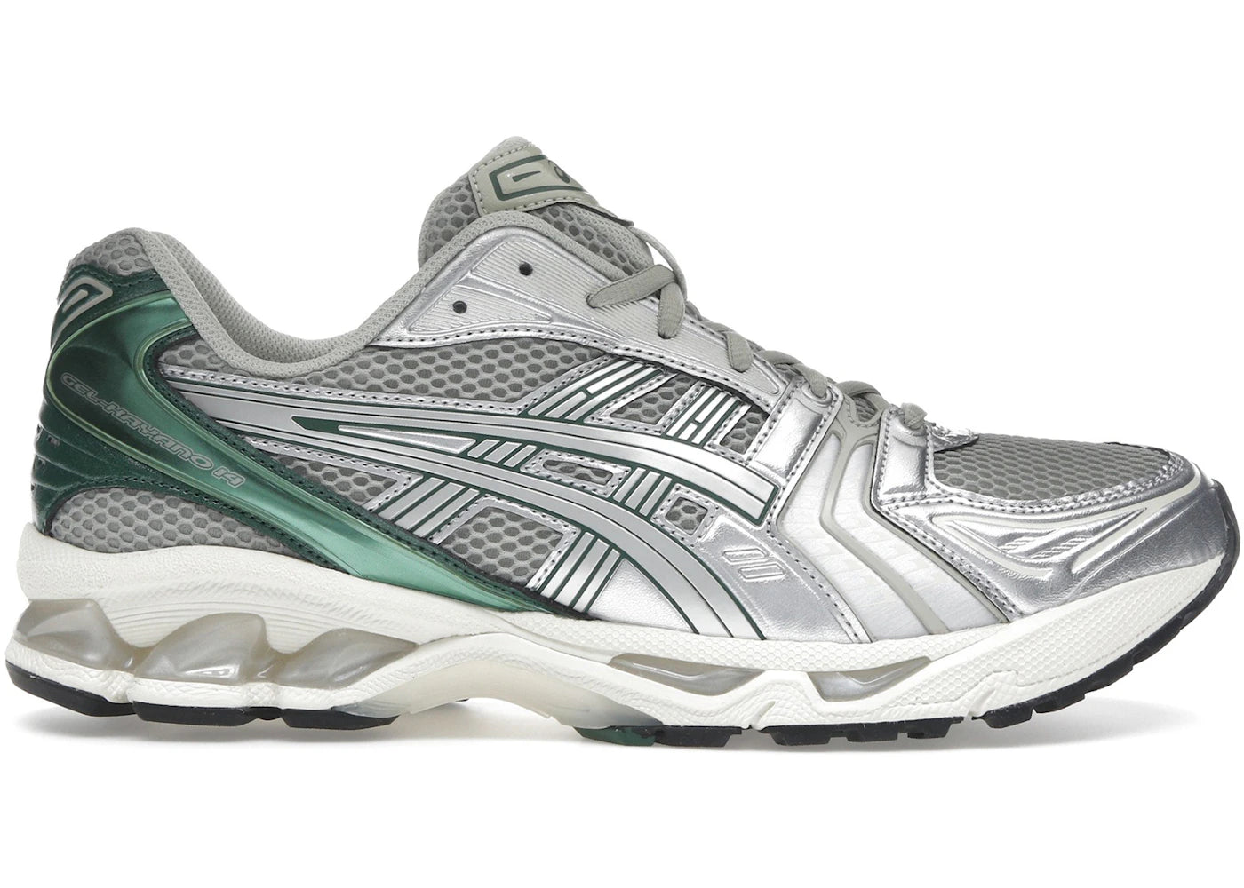 asics gel-kayano 14 dried leaf green pure silver