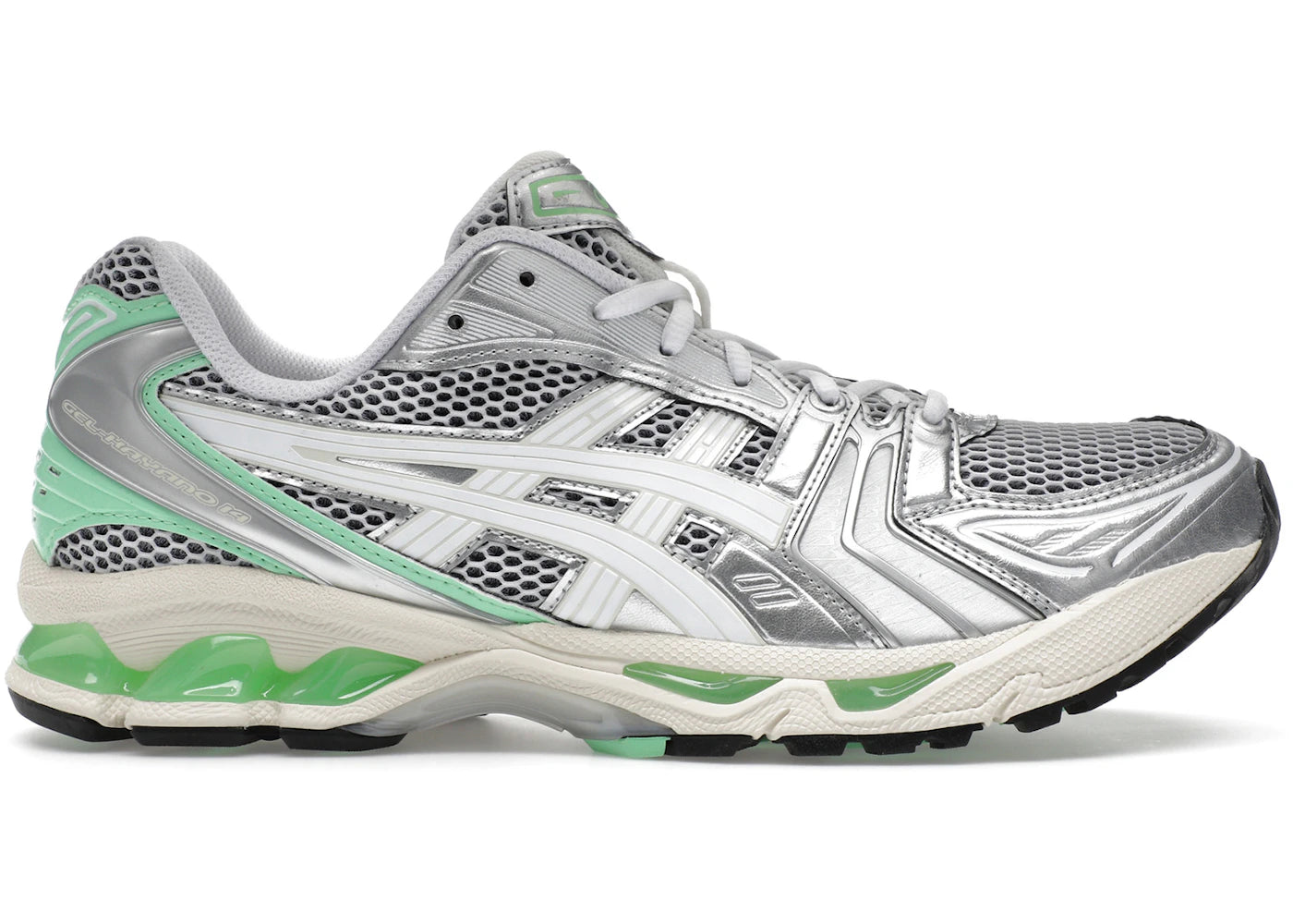 asics gel-kayano 14 silver lime