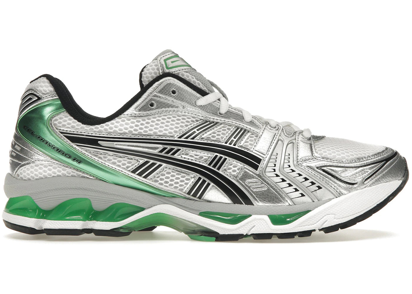 asics gel-kayano 14 white malachite green