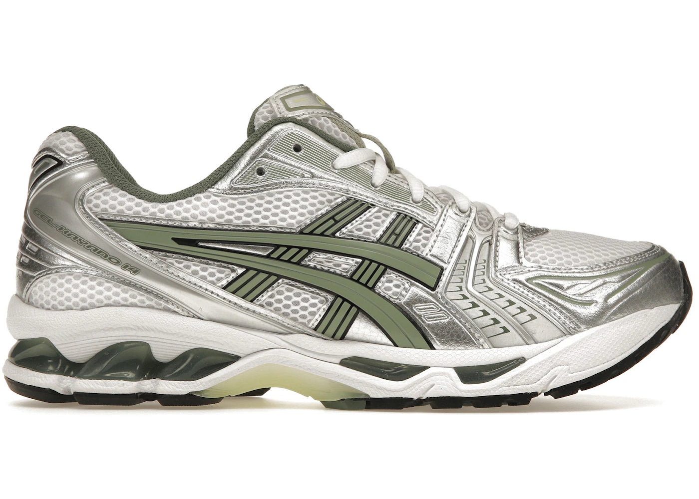 asics gel-kayano 14 white pure silver slate grey sage
