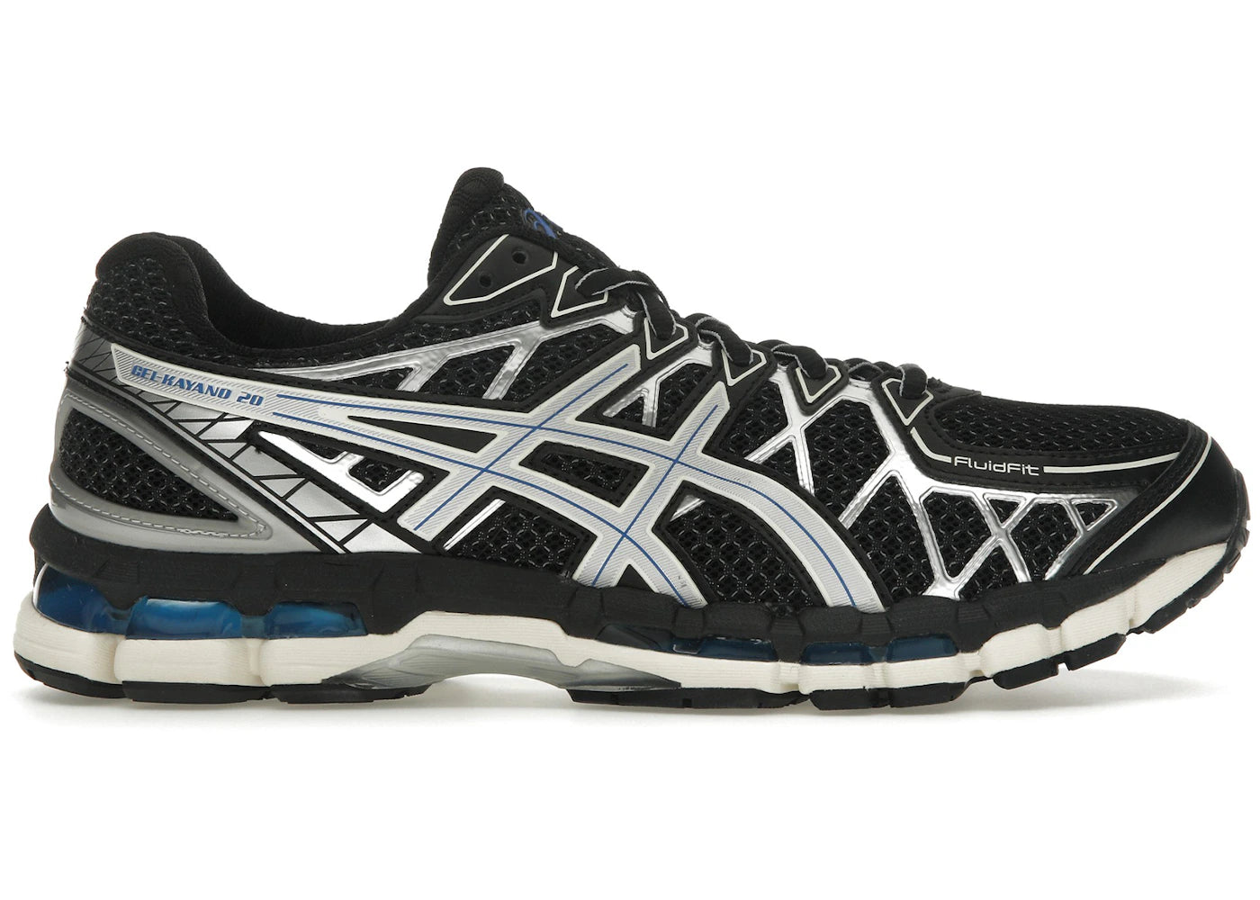 asics gel-kayano 20 black pure silver