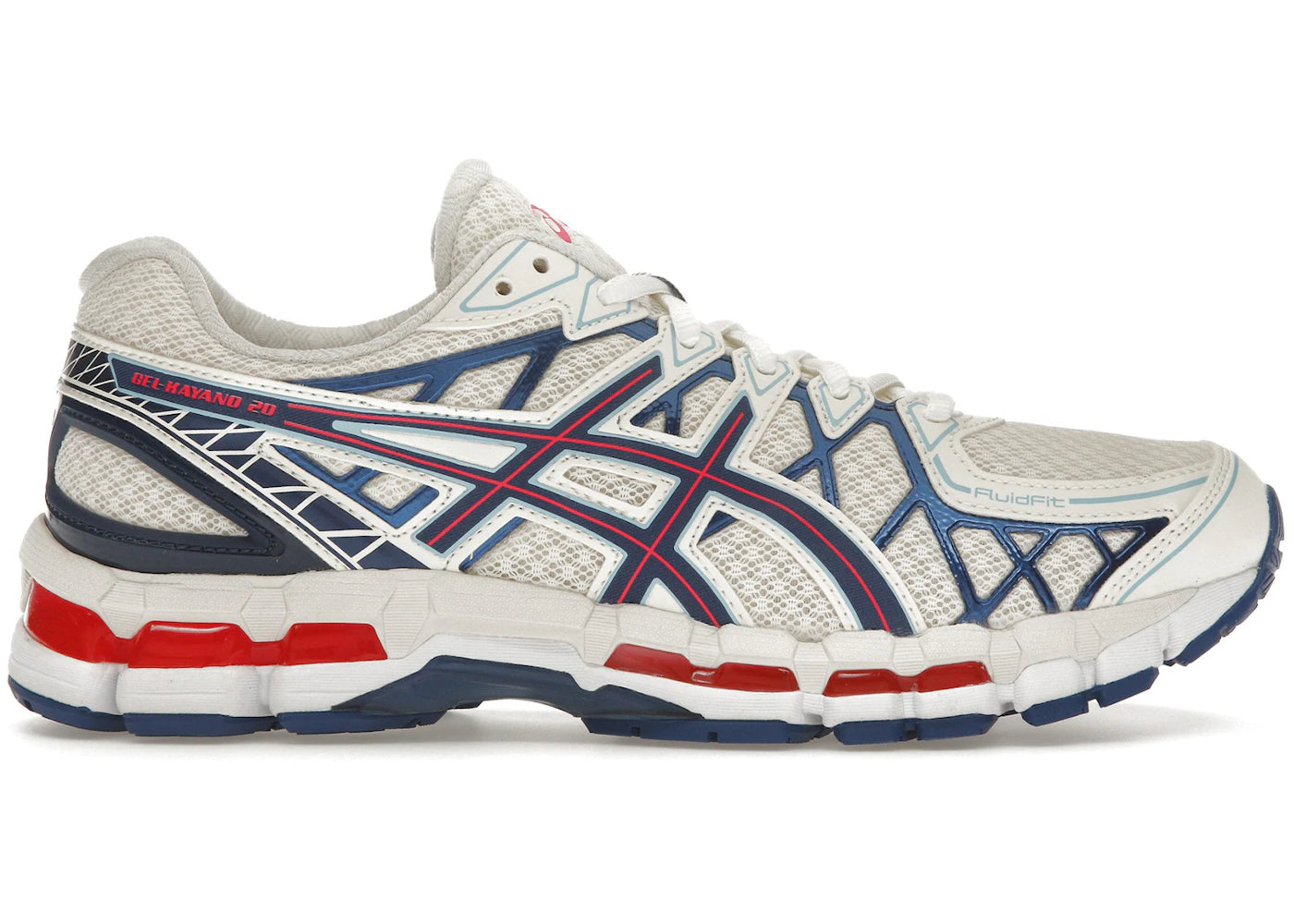 asics gel-kayano 20 cream blue red