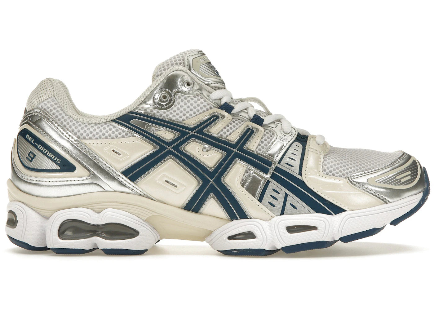 asics gel-nimbus 9 white light indigo (women's)
