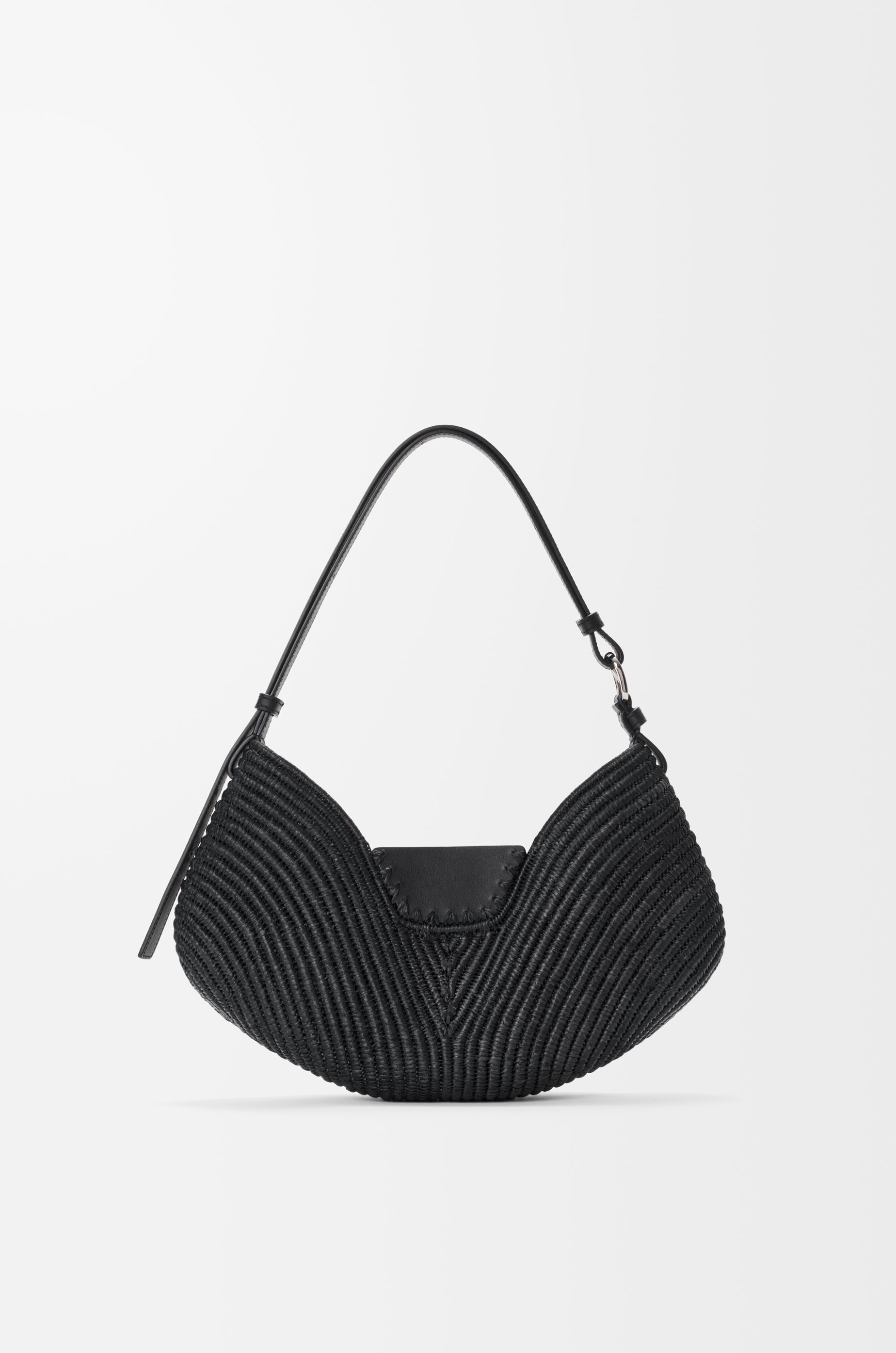 Loewe Medium Loewe Swing bag in raffia and calfskin