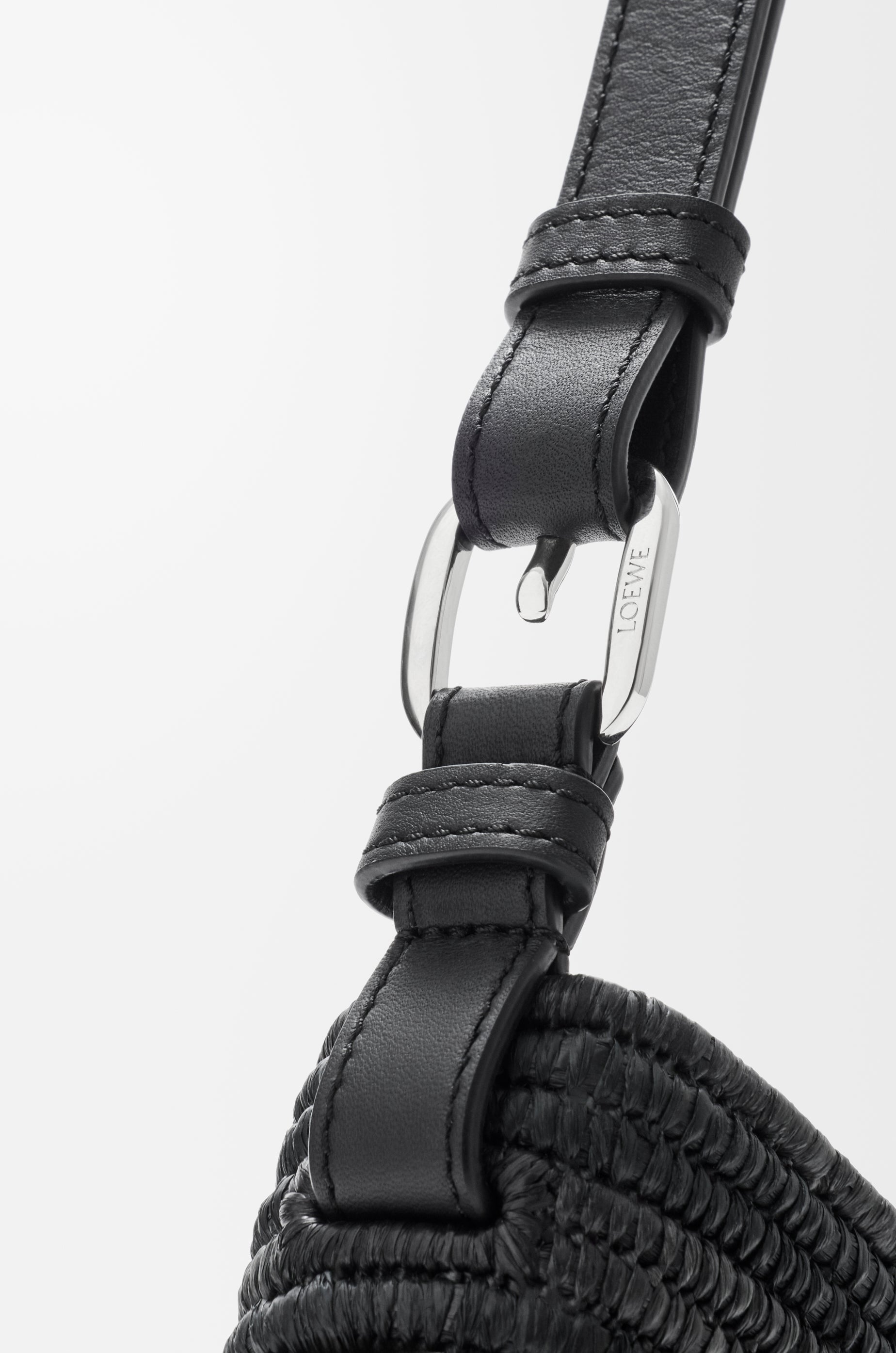 Loewe Medium Loewe Swing bag in raffia and calfskin