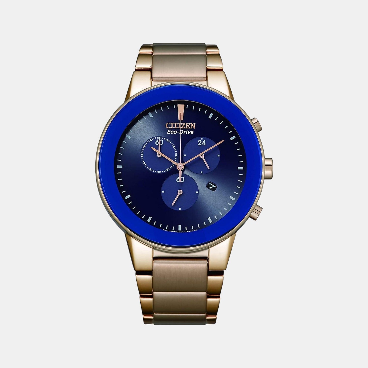 Citizen Axiom Men Quartz Blue Dial Chronograph Stainless Steel At2243-87L