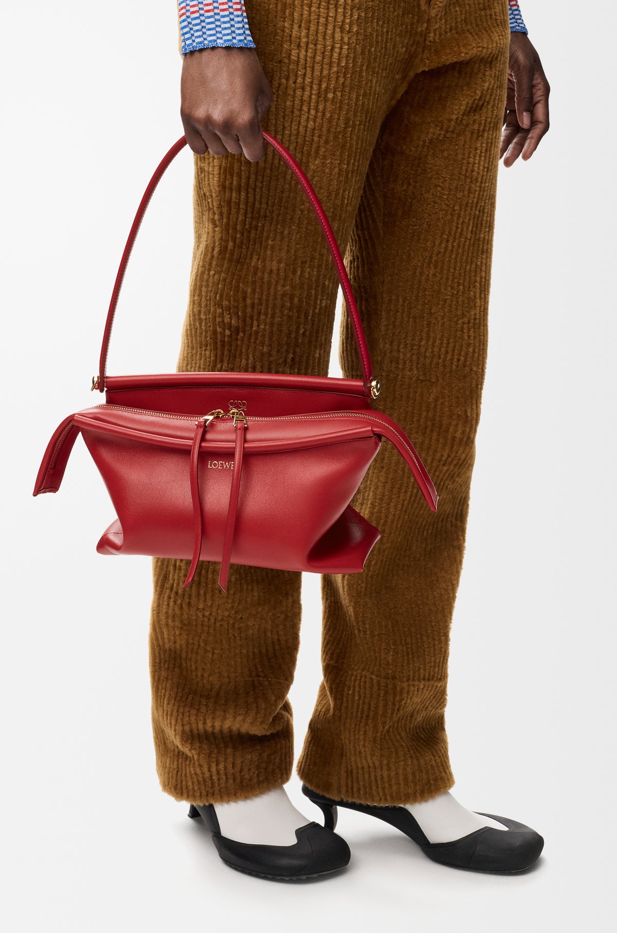 Loewe Small Whisker bag in glazed calfskin