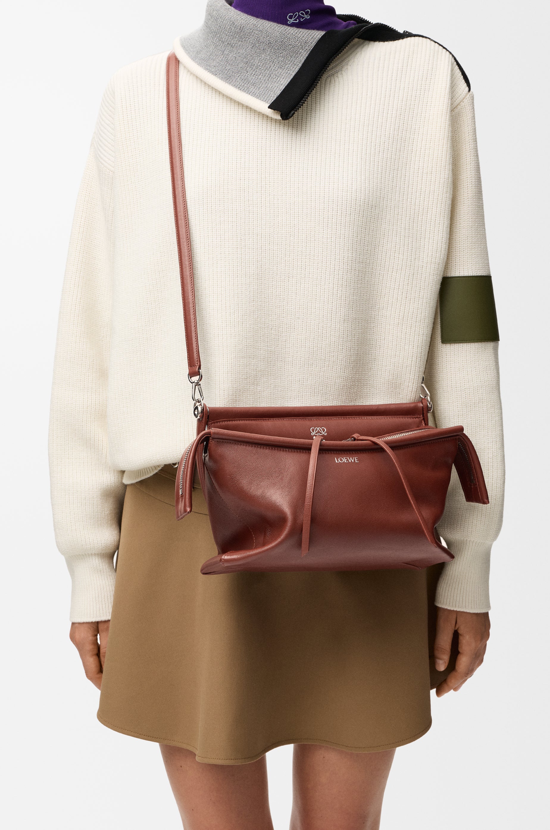 Loewe Small Whisker bag in glazed calfskin