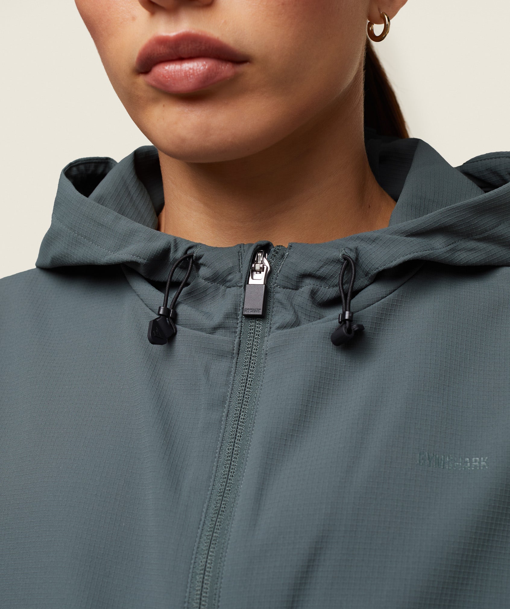 Women's Gymshark Everywear Cropped Lightweight Jacket Slate Teal