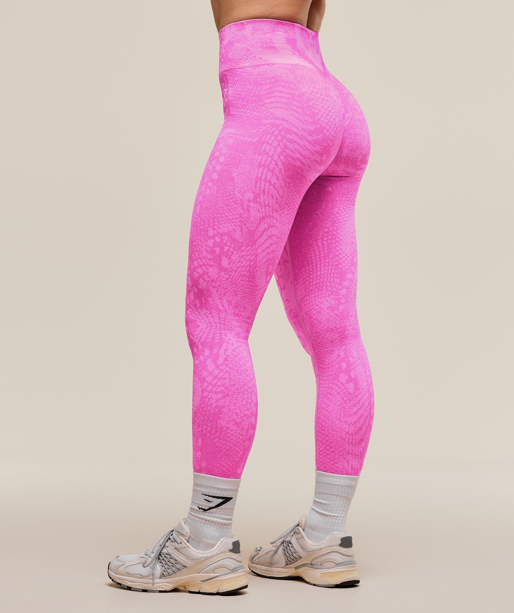 Women's Gymshark Adapt Animal X Whitney Seamless Leggings Sour Pink