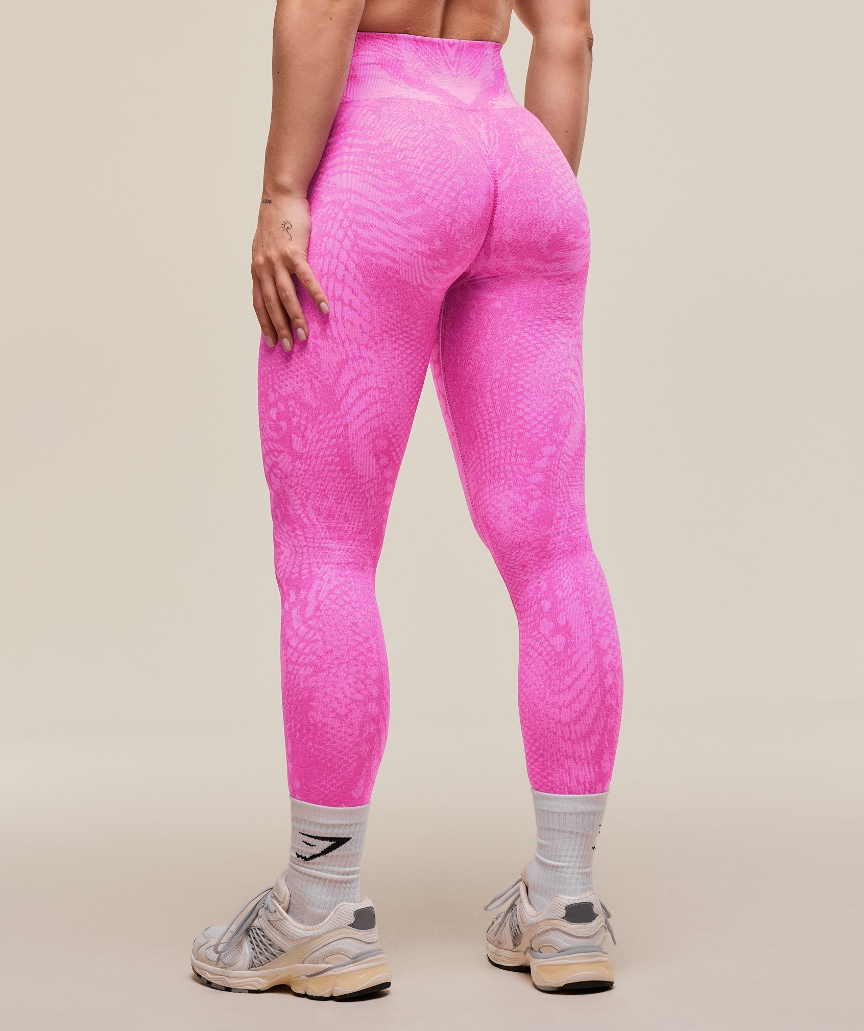 Women's Gymshark Adapt Animal X Whitney Seamless Leggings Sour Pink