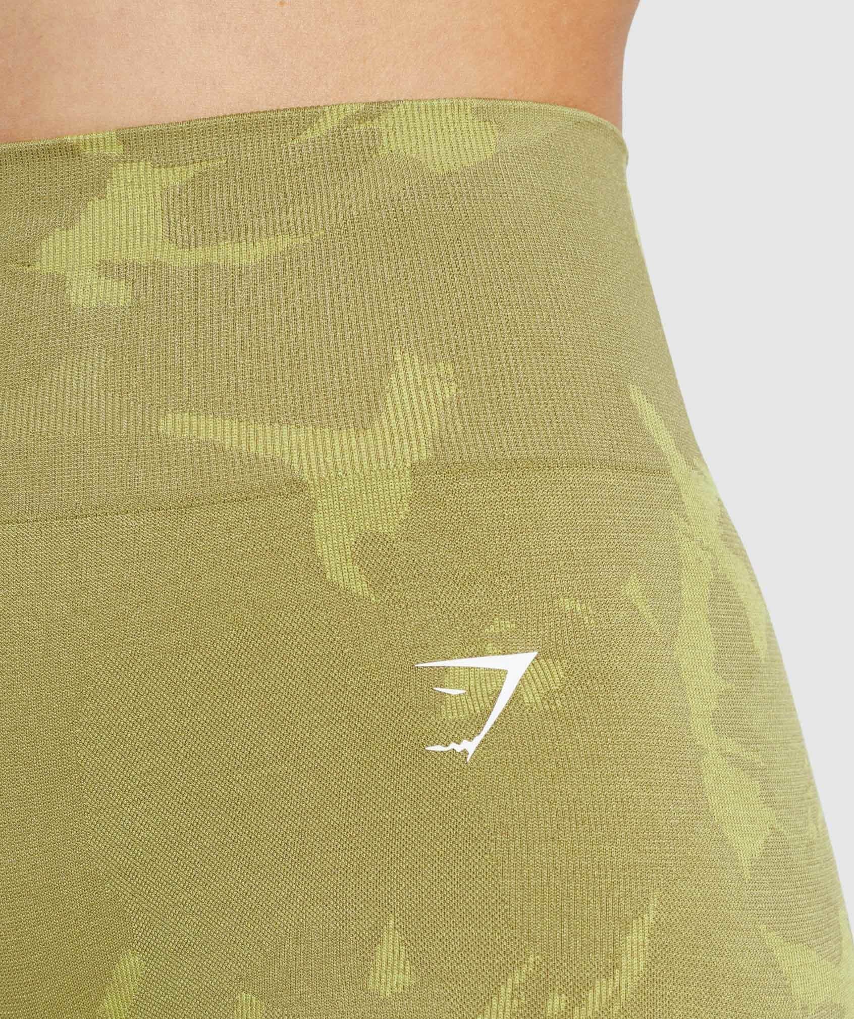 Women's Gymshark Adapt Camo Seamless Shorts Savanna | Griffin Green