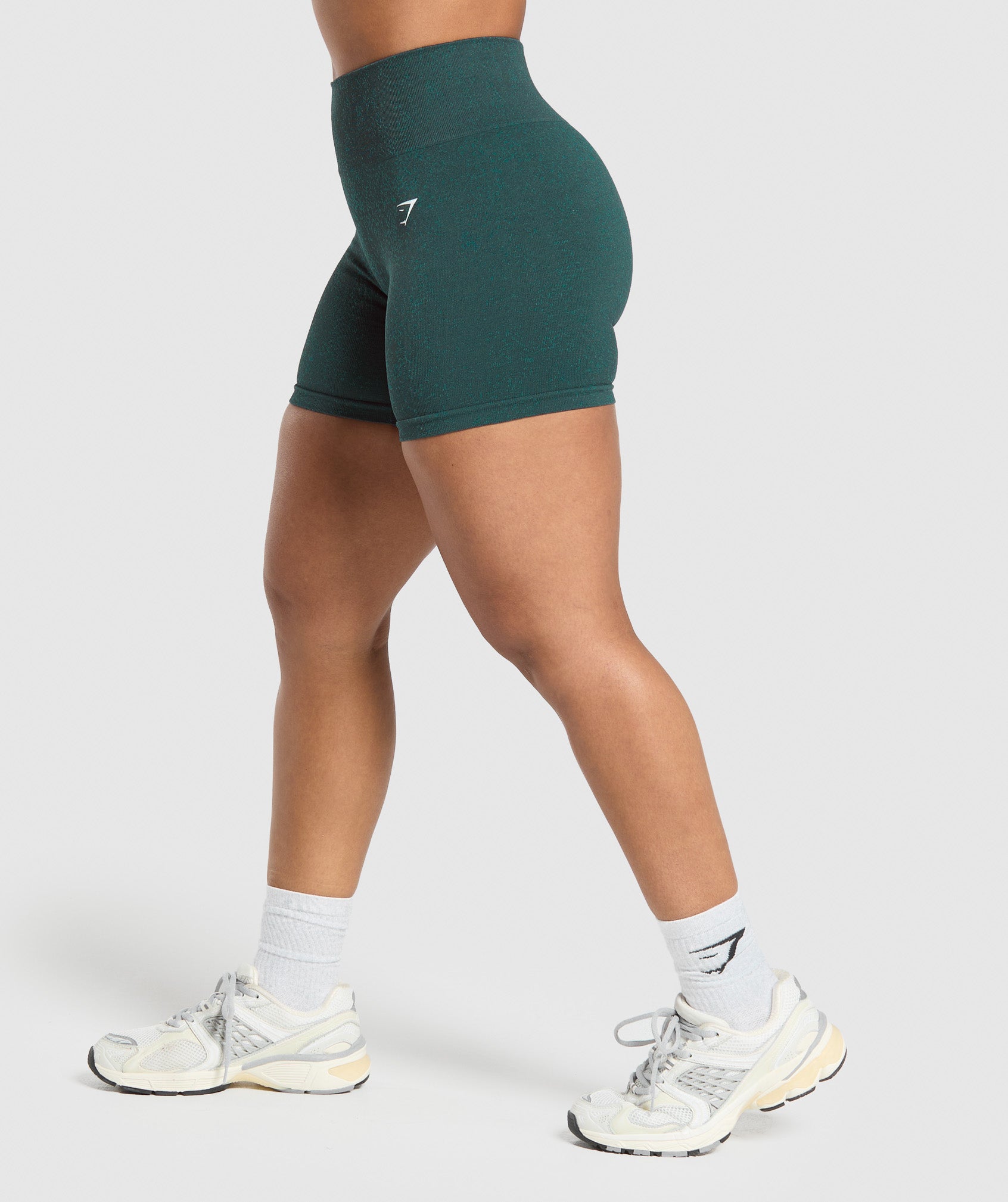 Women's Gymshark Adapt Fleck Seamless Shorts Darkest Teal