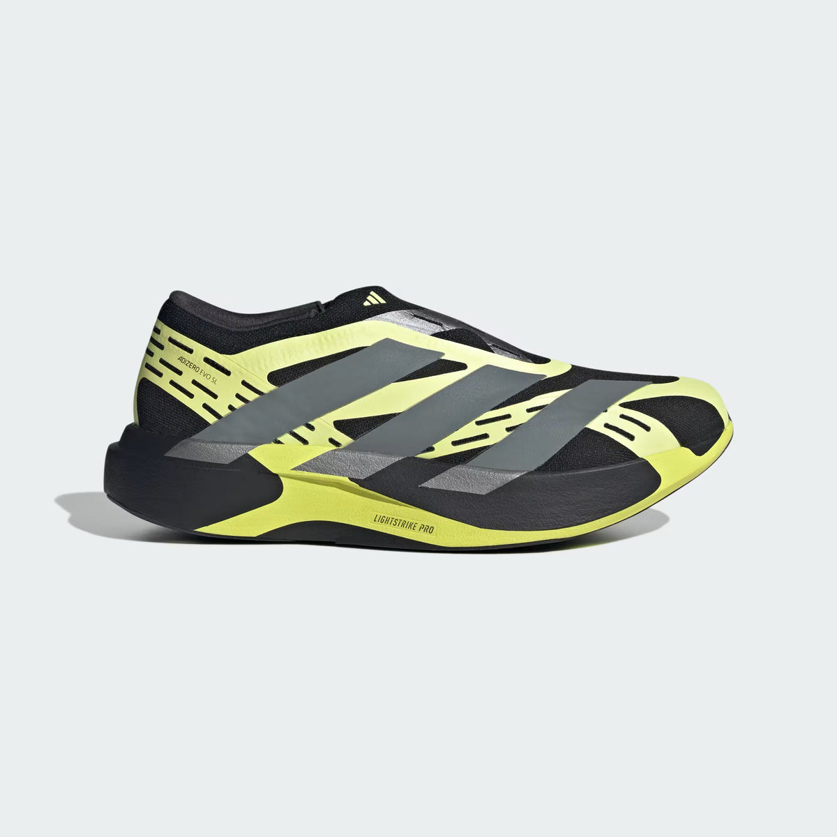 Adidas Adizero Evo Sl Laceless Core Black Iron Metallic Frozen Lemon