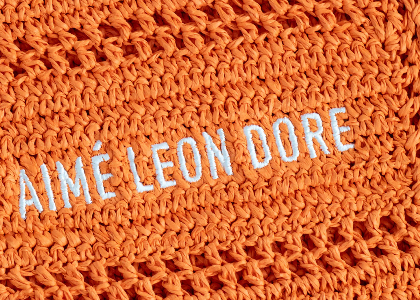 Aime Leon Dore Crochet Tote Bag Orange