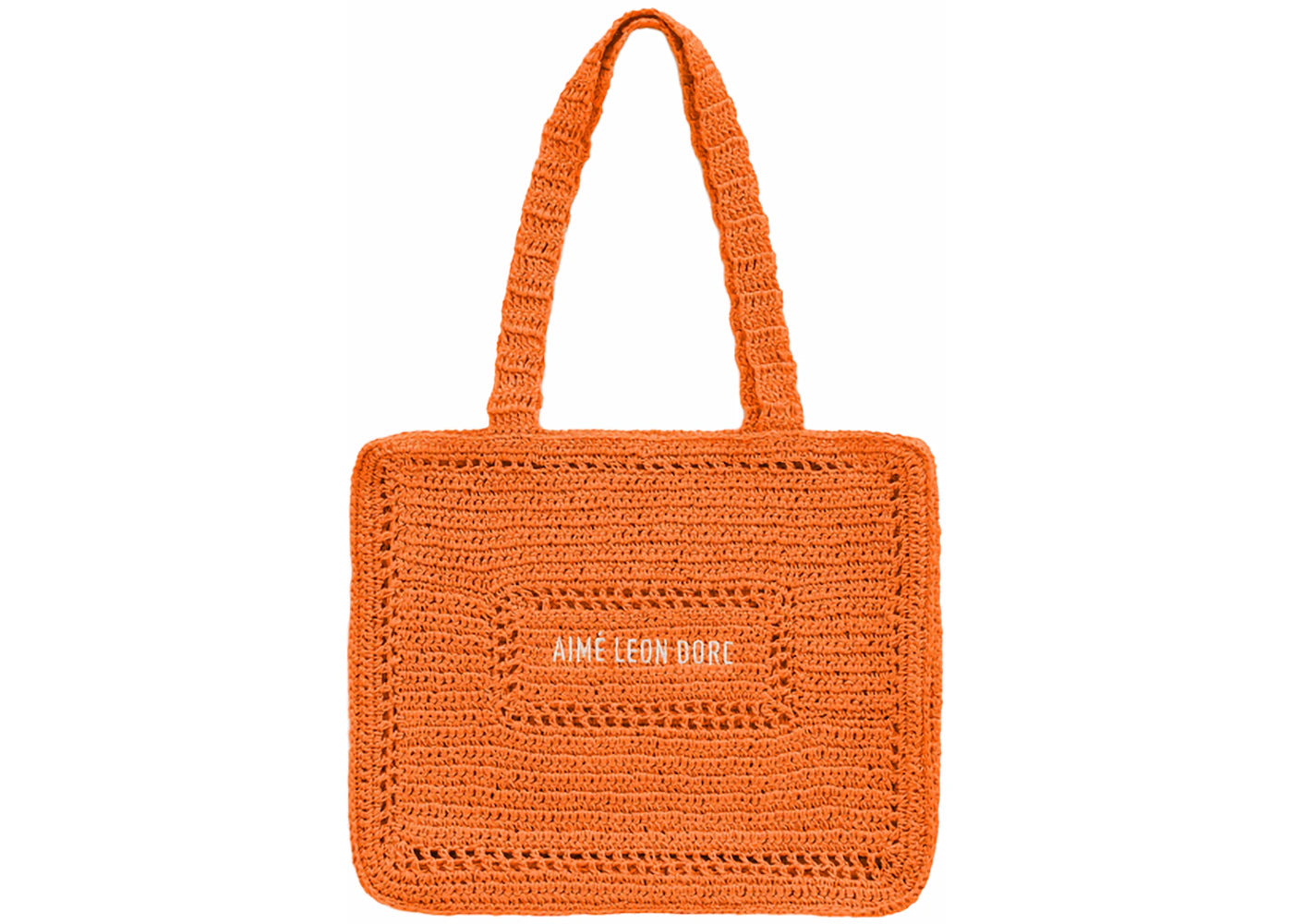 Aime Leon Dore Crochet Tote Bag Orange