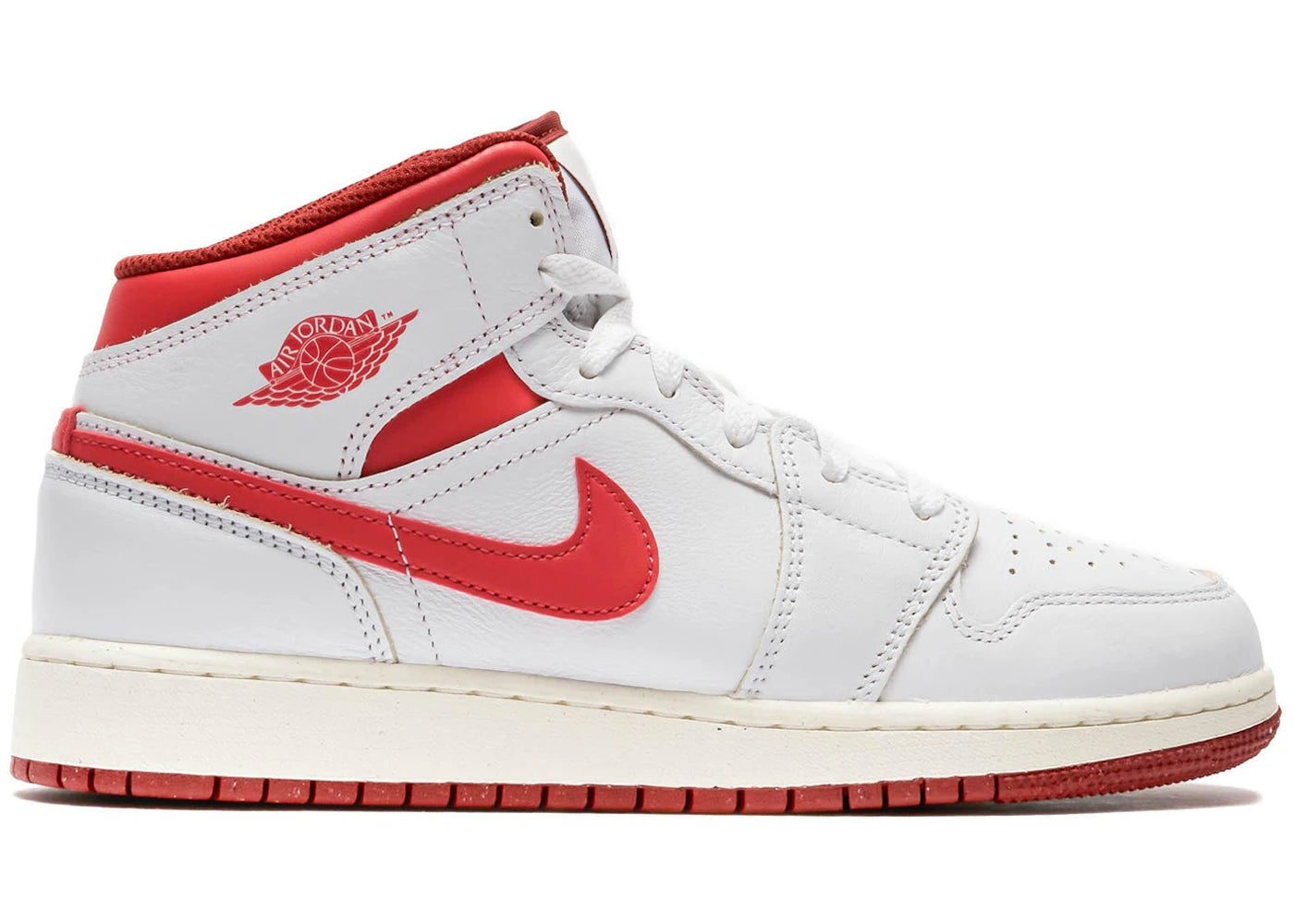 Jordan 1 Mid Se White Dune Red (Gs)