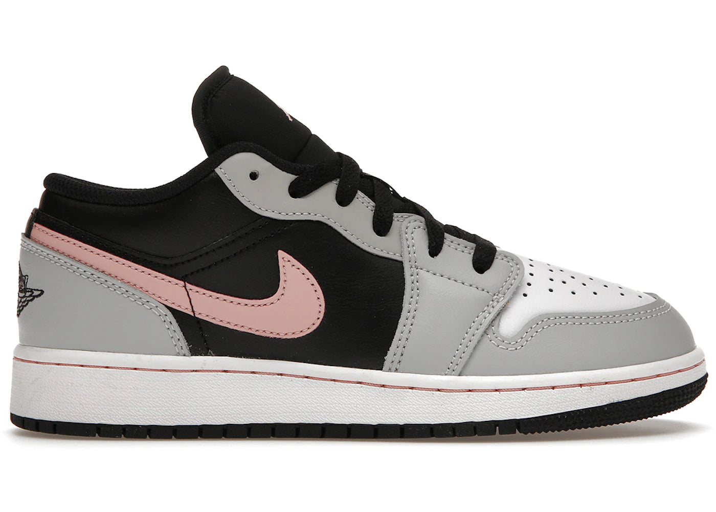 Jordan 1 Low Black Grey Pink (Gs)