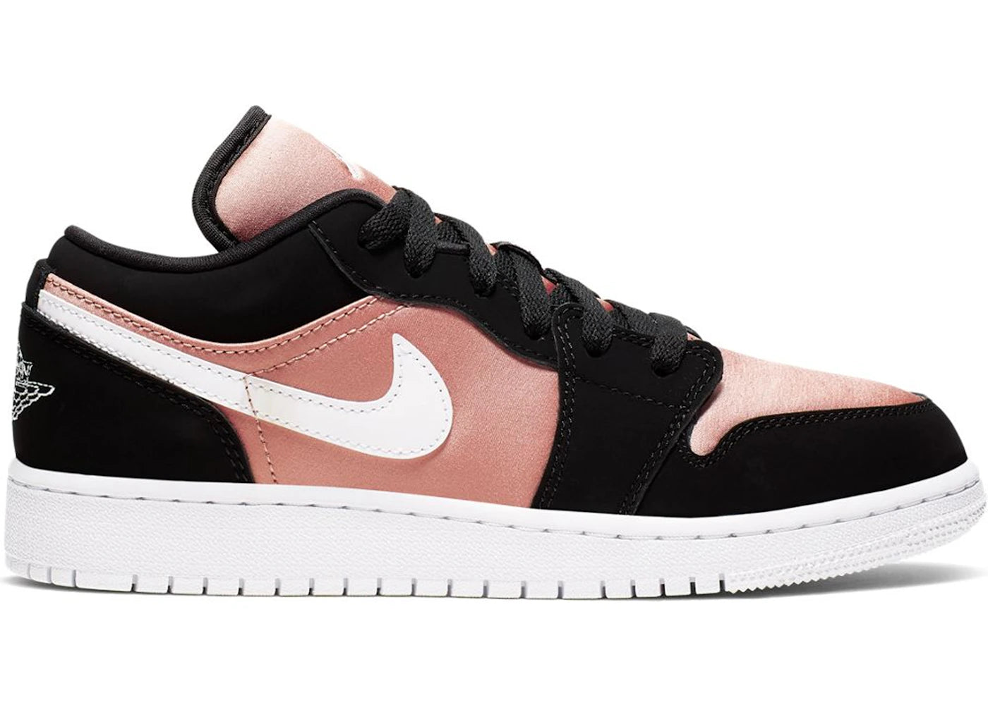 Jordan 1 Low Black White Rose Gold (Gs)