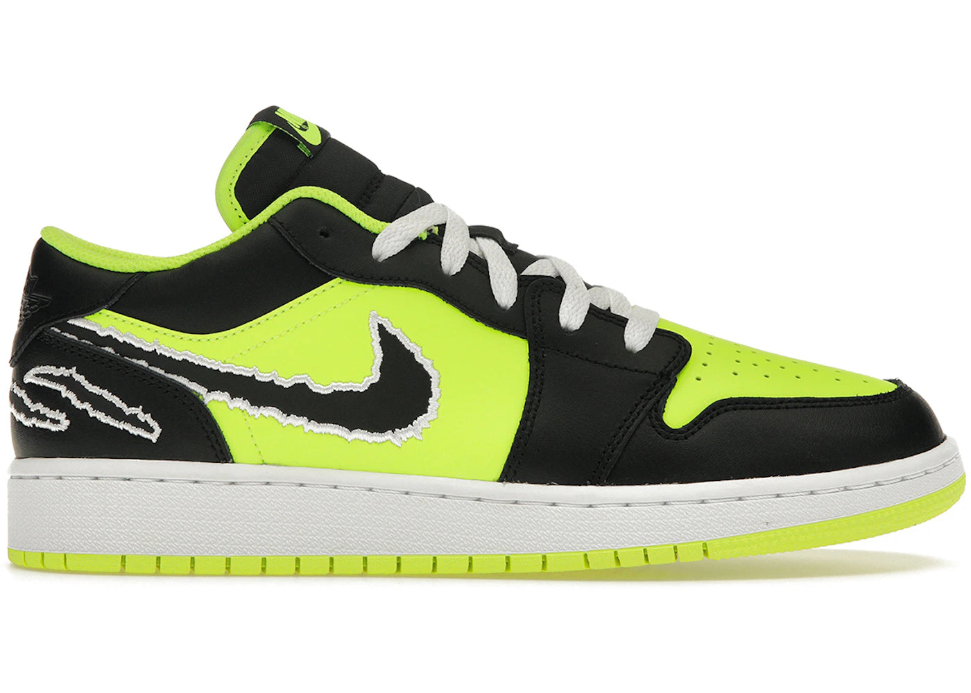 Jordan 1 Low Se Black Cat Volt (Gs)